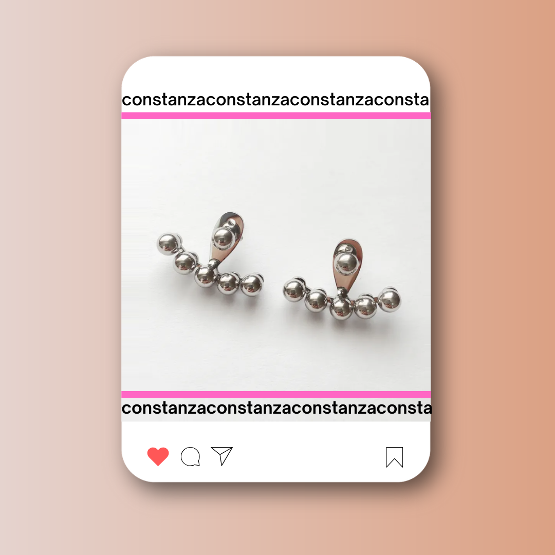 Aretes Simuladores Plateados