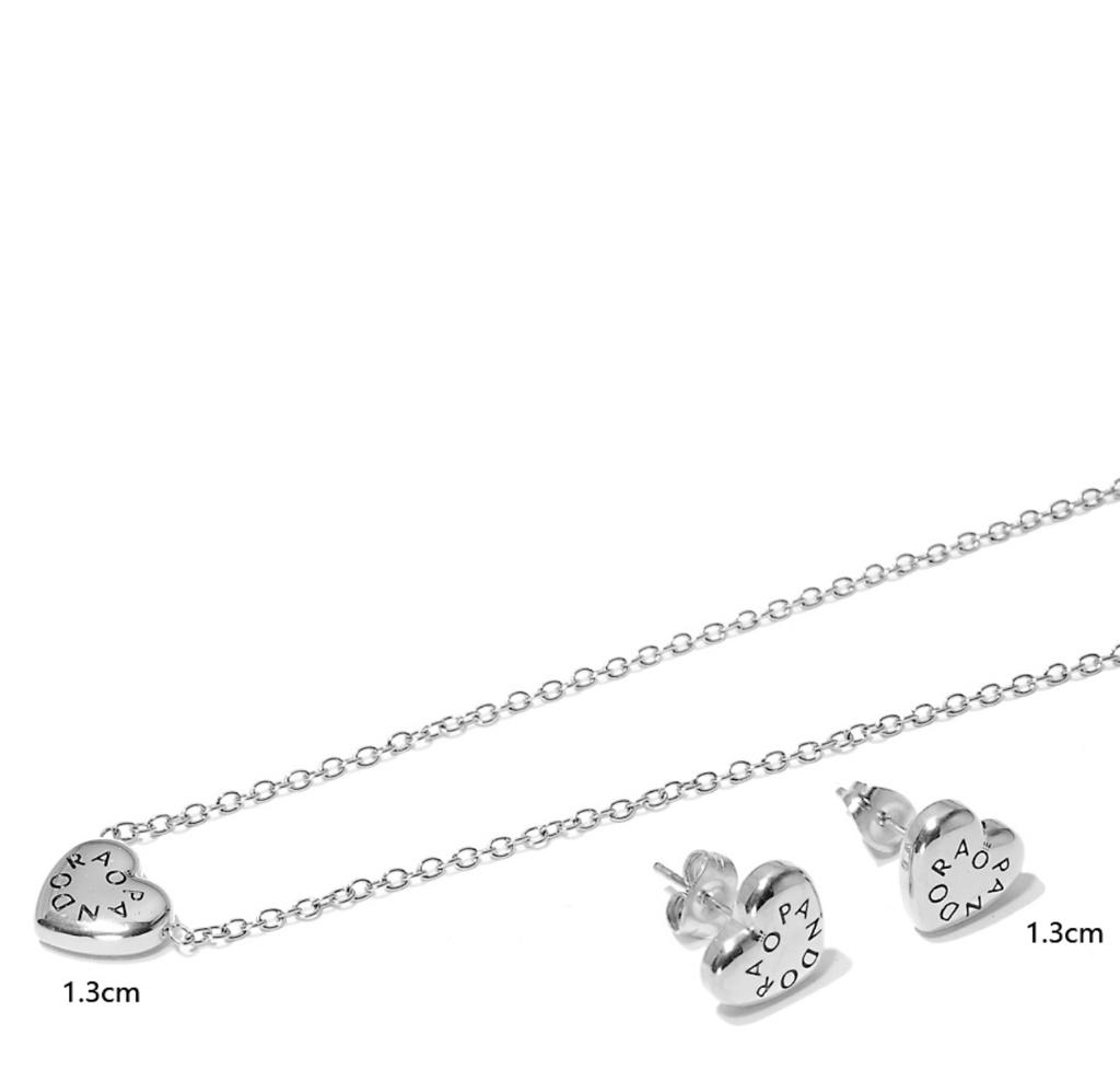 SET: Collar y Aretes Pan Plateado