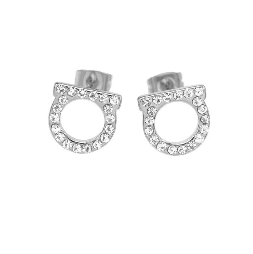 Aretes Ferra Plateados Bright