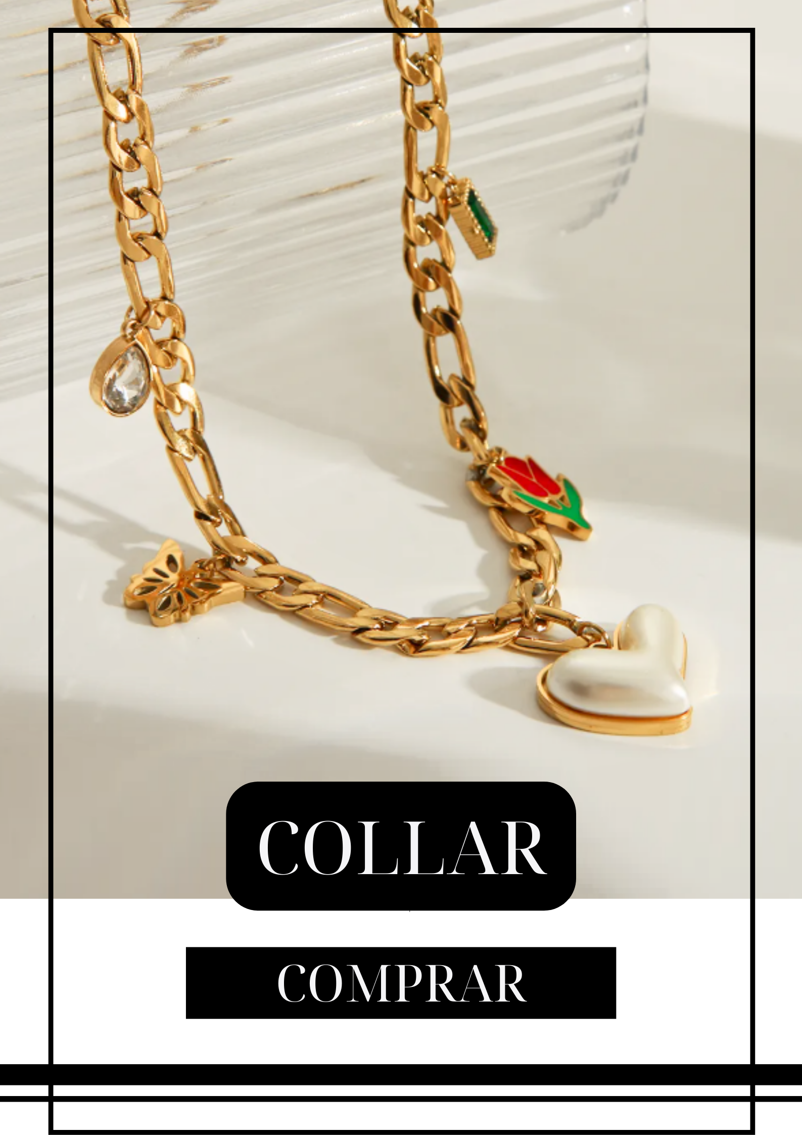 Collar White Heart