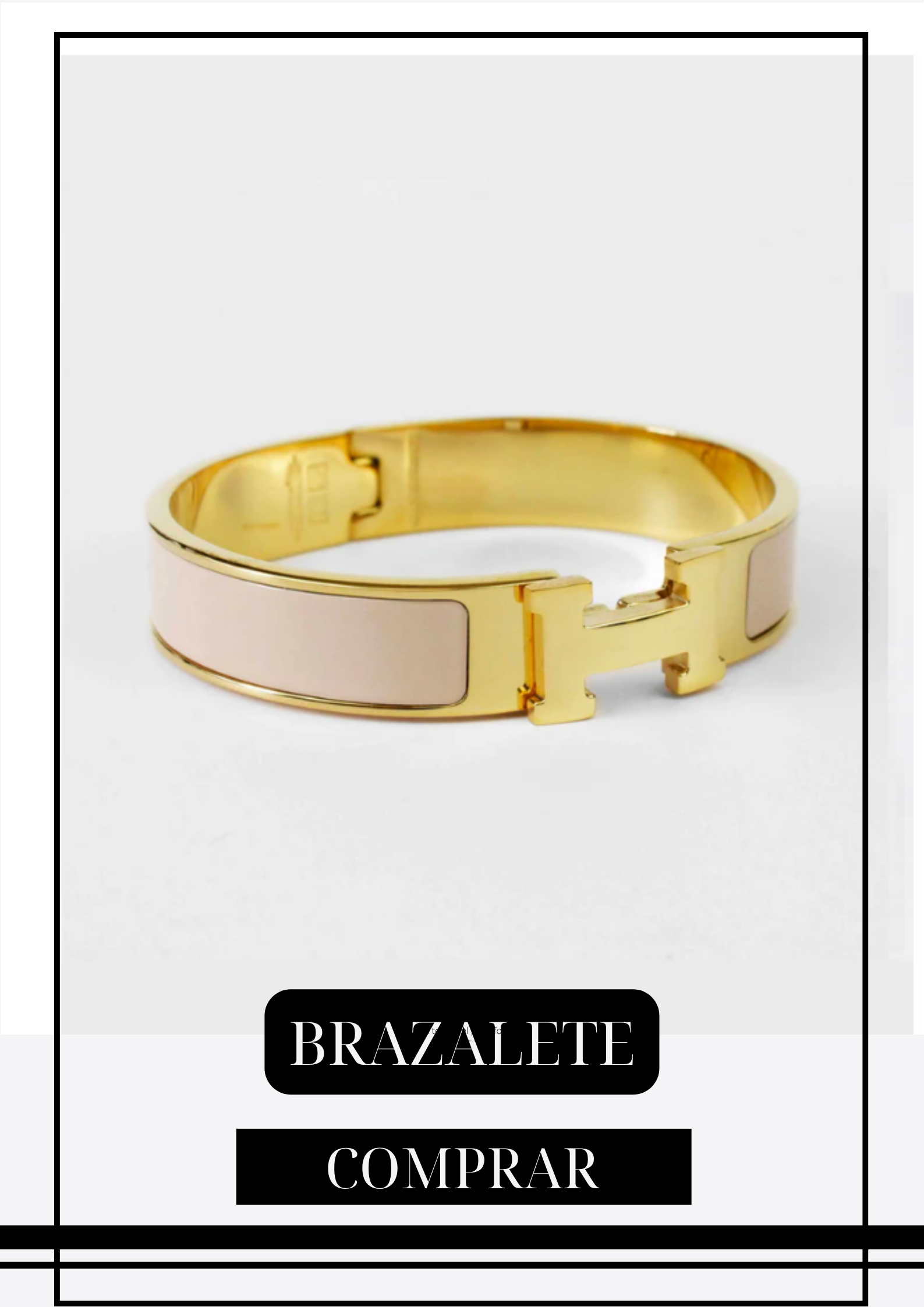 Brazalete Clic H Beige