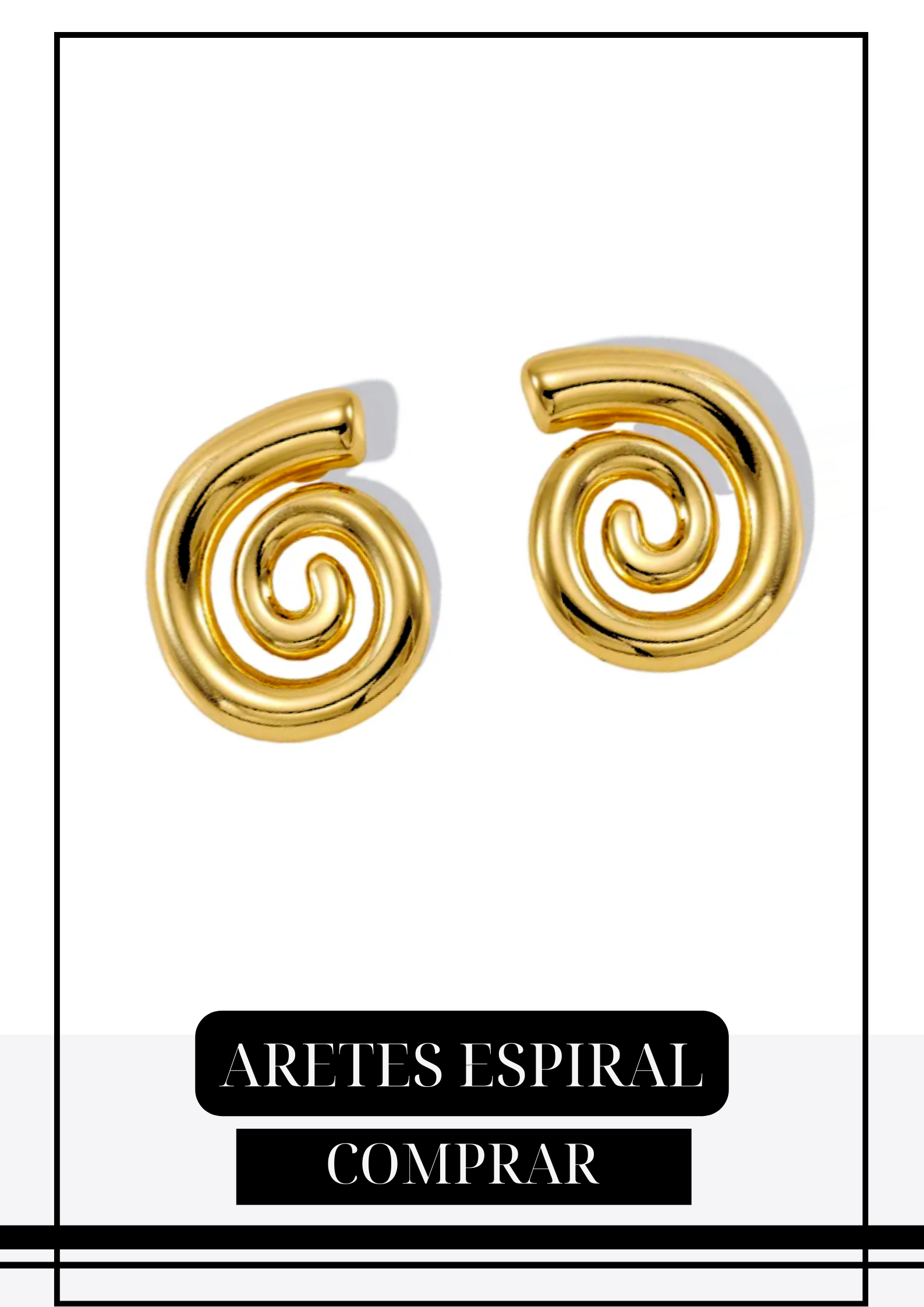 Aretes Chunky Espiral Golden