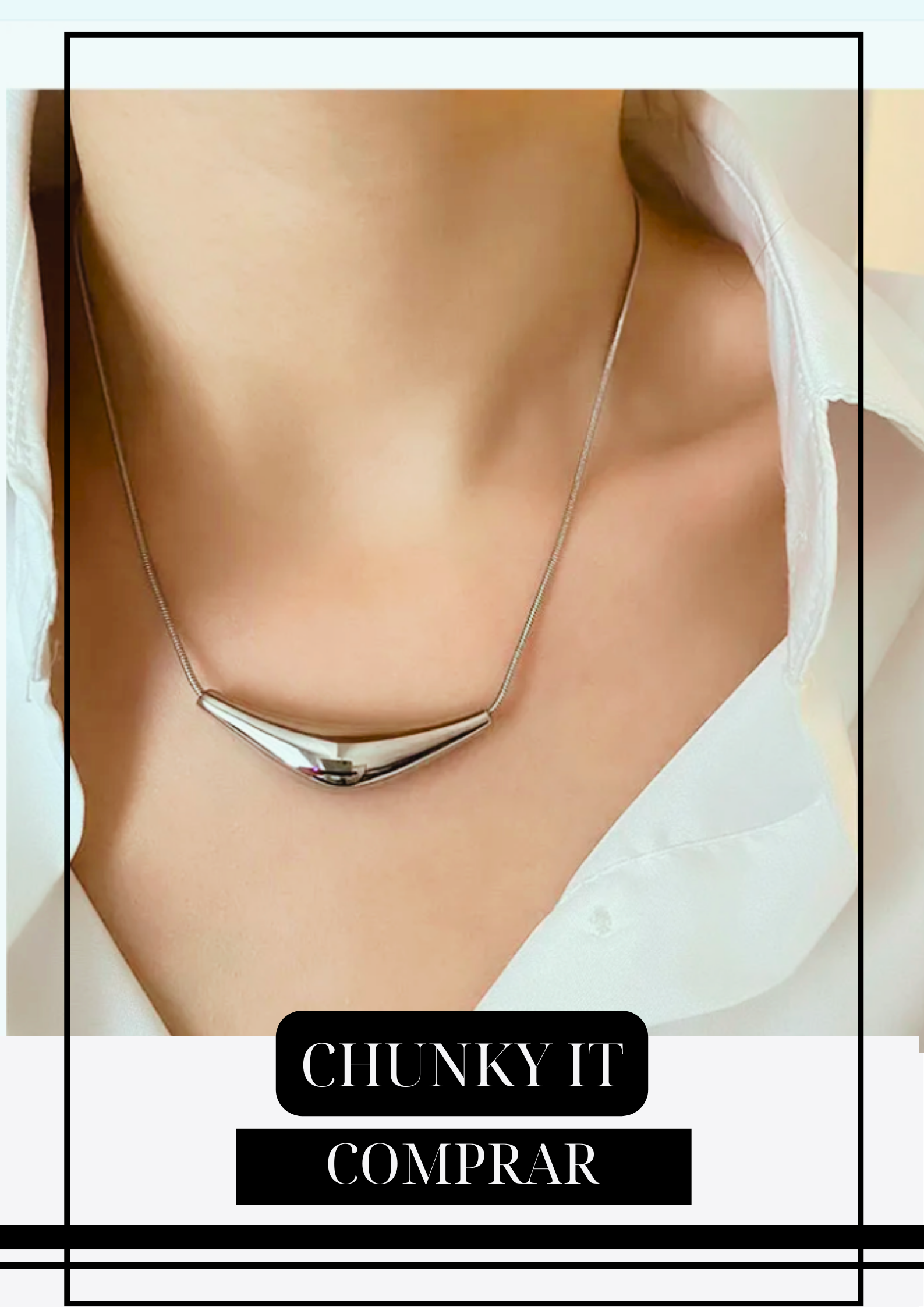 Collar chunky It Plateado