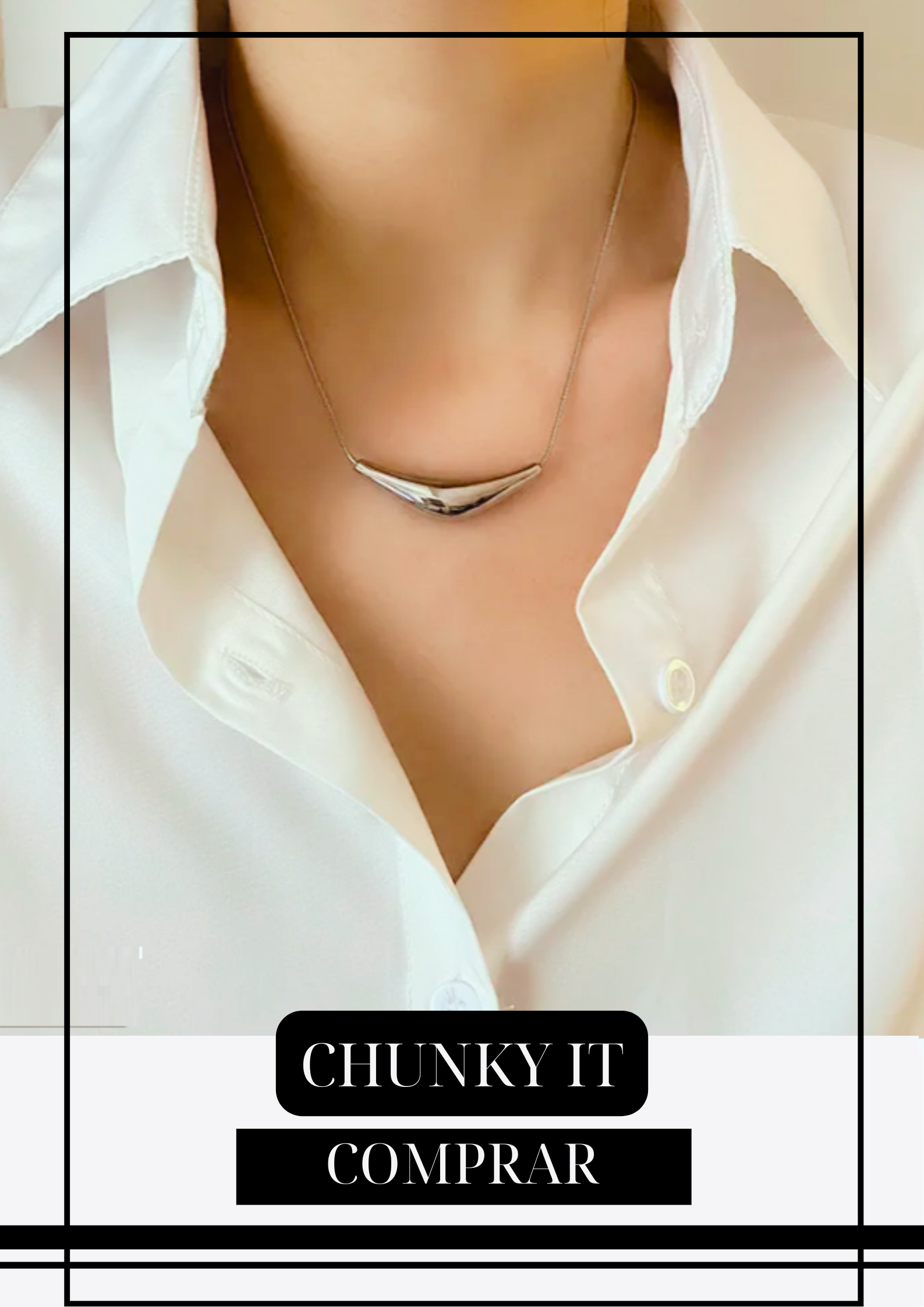 Collar chunky It Plateado
