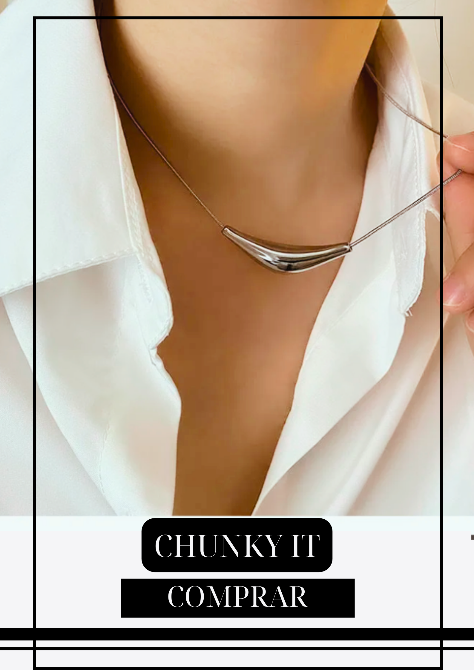 Collar chunky It Plateado