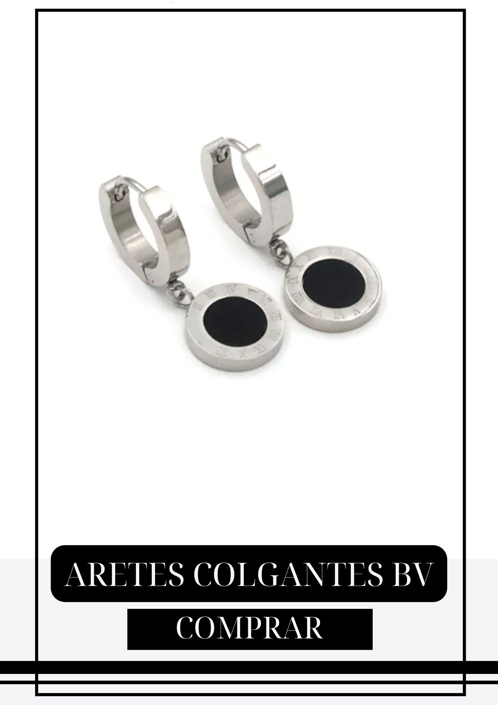 Aretes Colgantes BV Silver