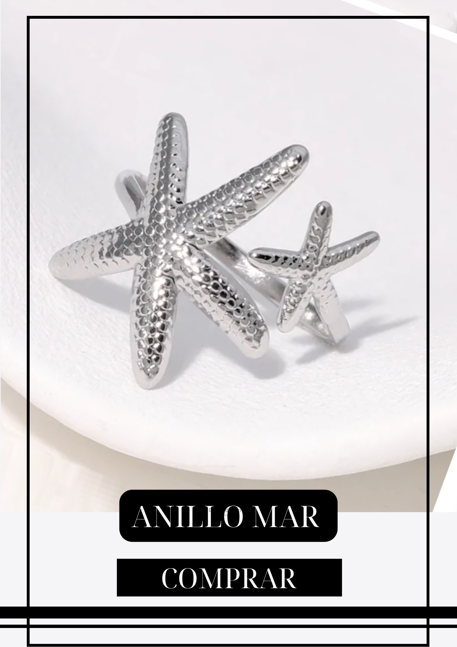 Anillo Mar Plateado