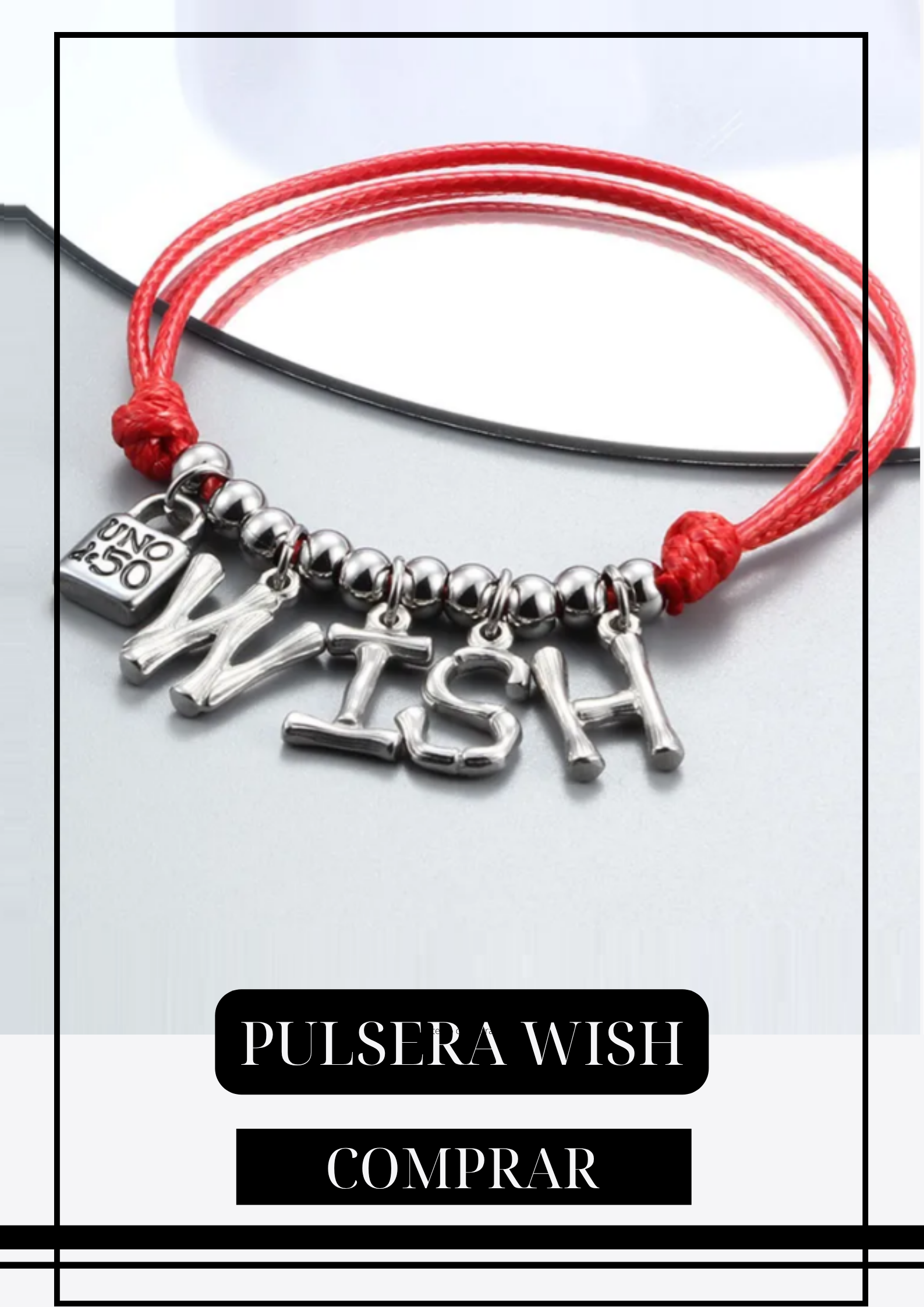 Pulsera Ajustable Wish Red