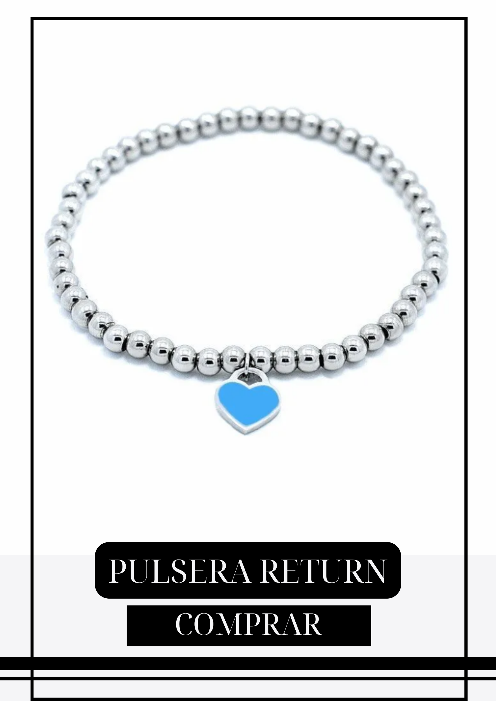 Pulsera Return Plata Azul