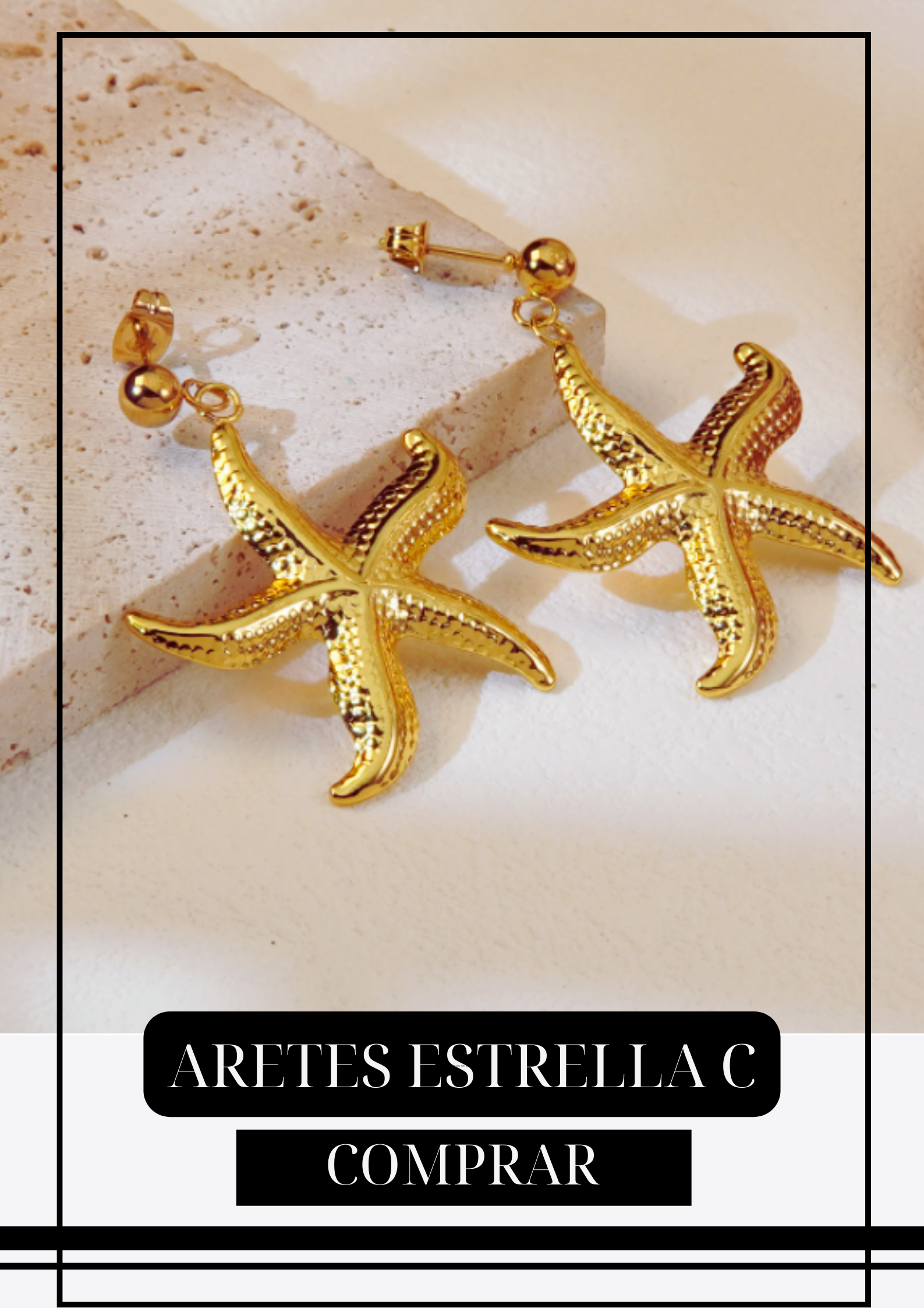Aretes Estrella Colgante