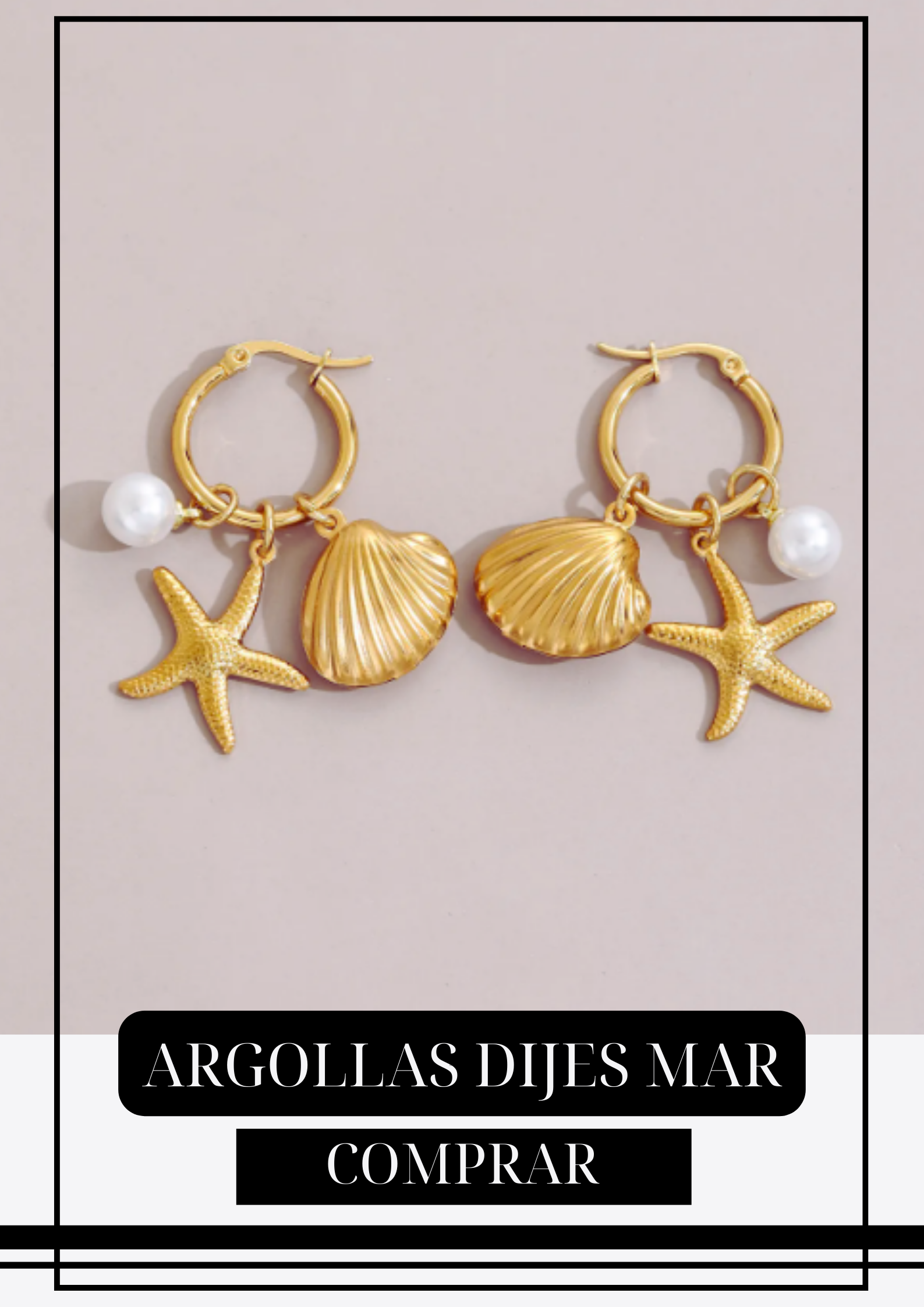 Aretes Argollas Mar
