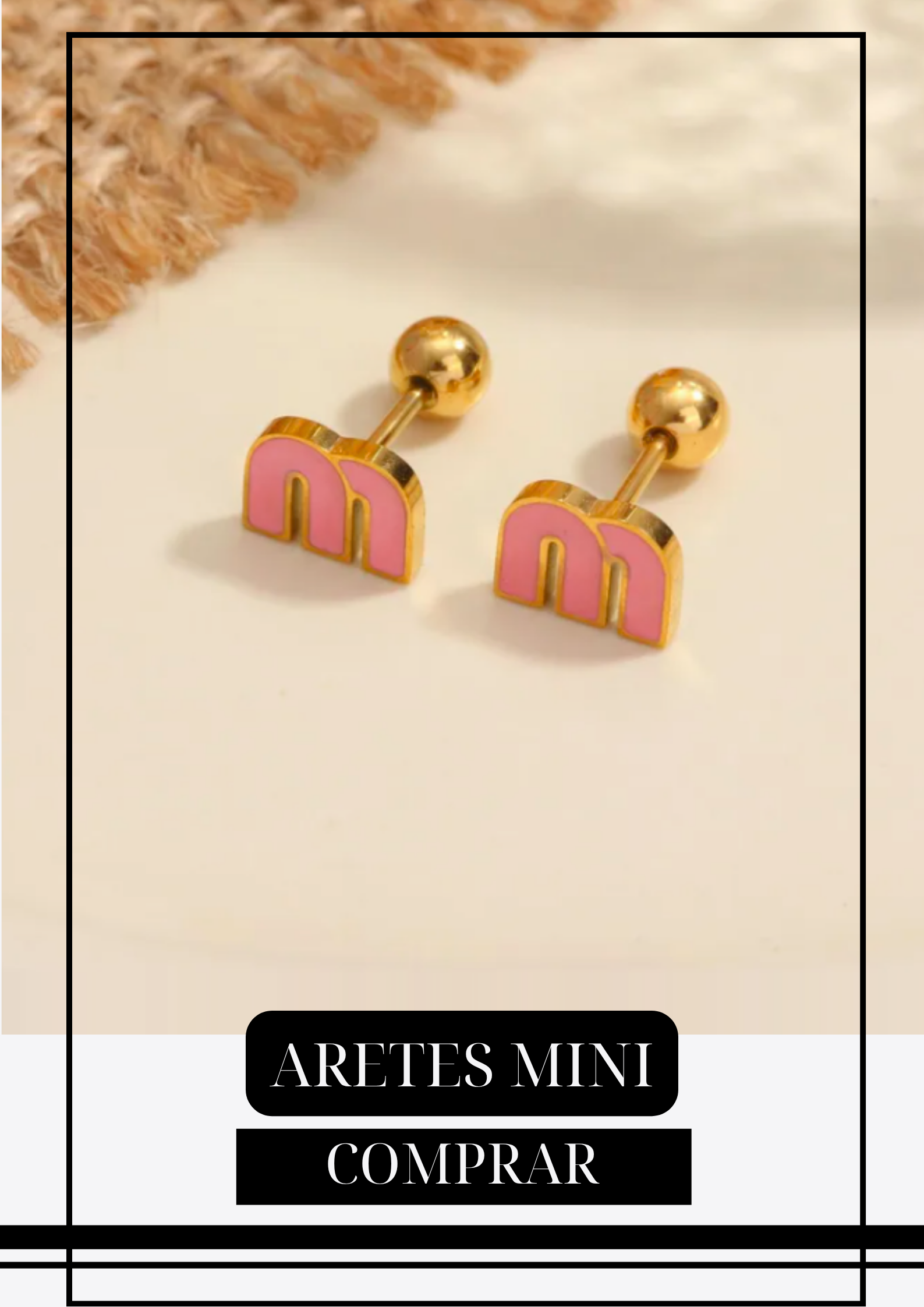 Aretes Mini MM Pink