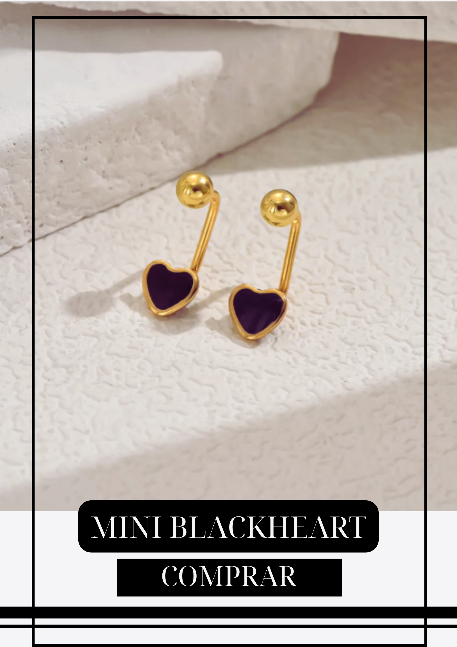 Aretes Simuladores Mini blackheart