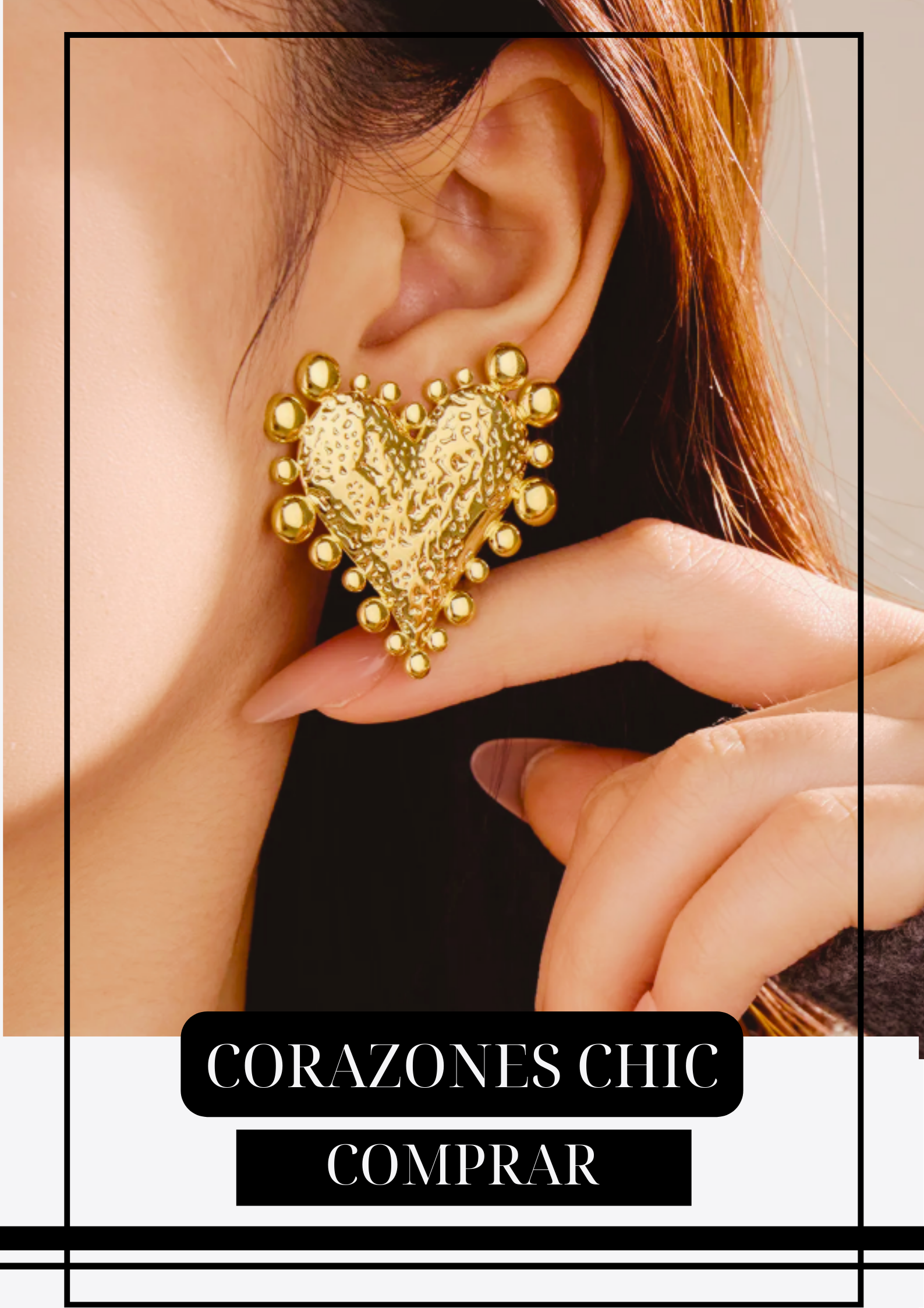 Aretes Maxi Lock Corazones