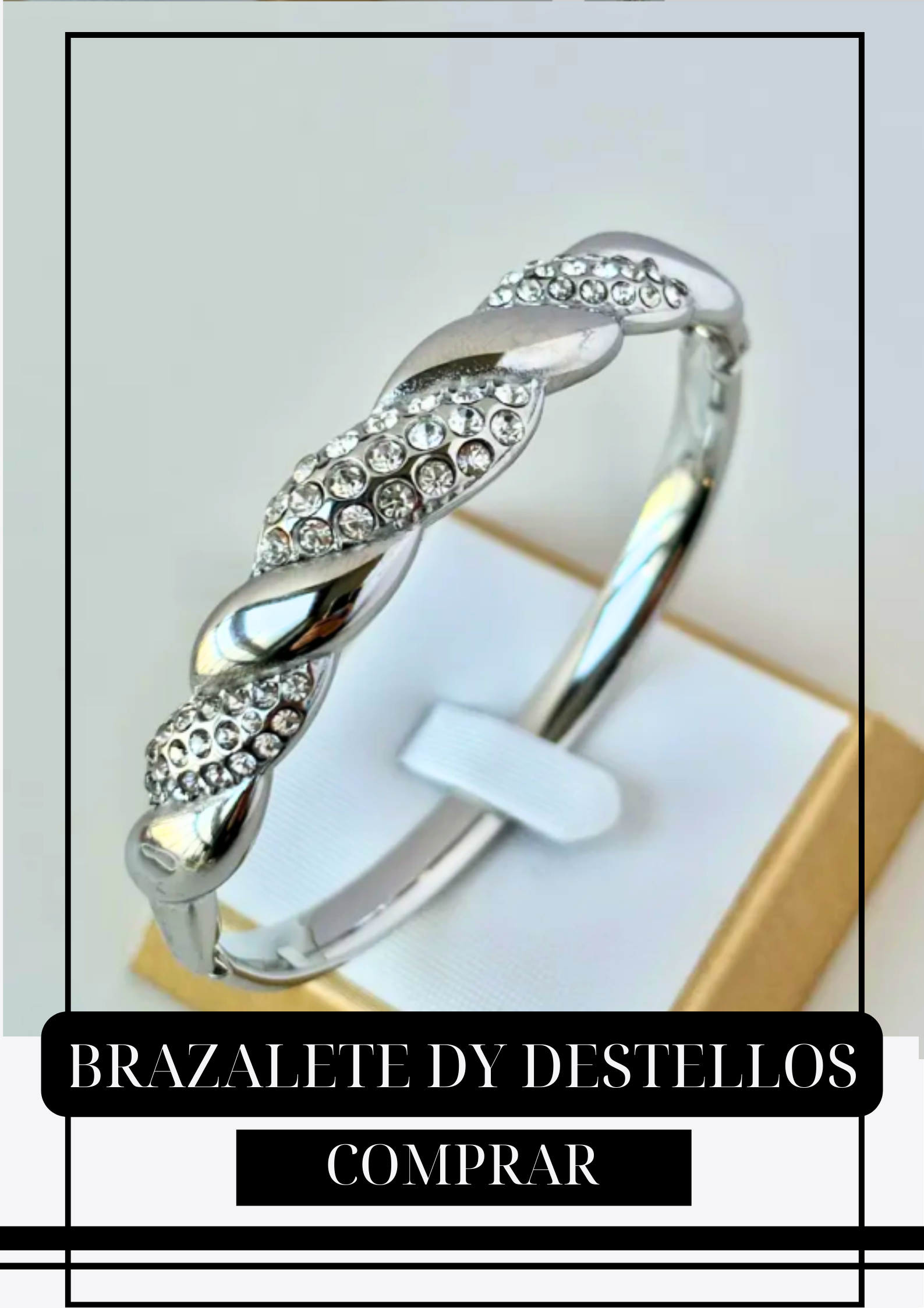 Brazalete DY Destellos Plata