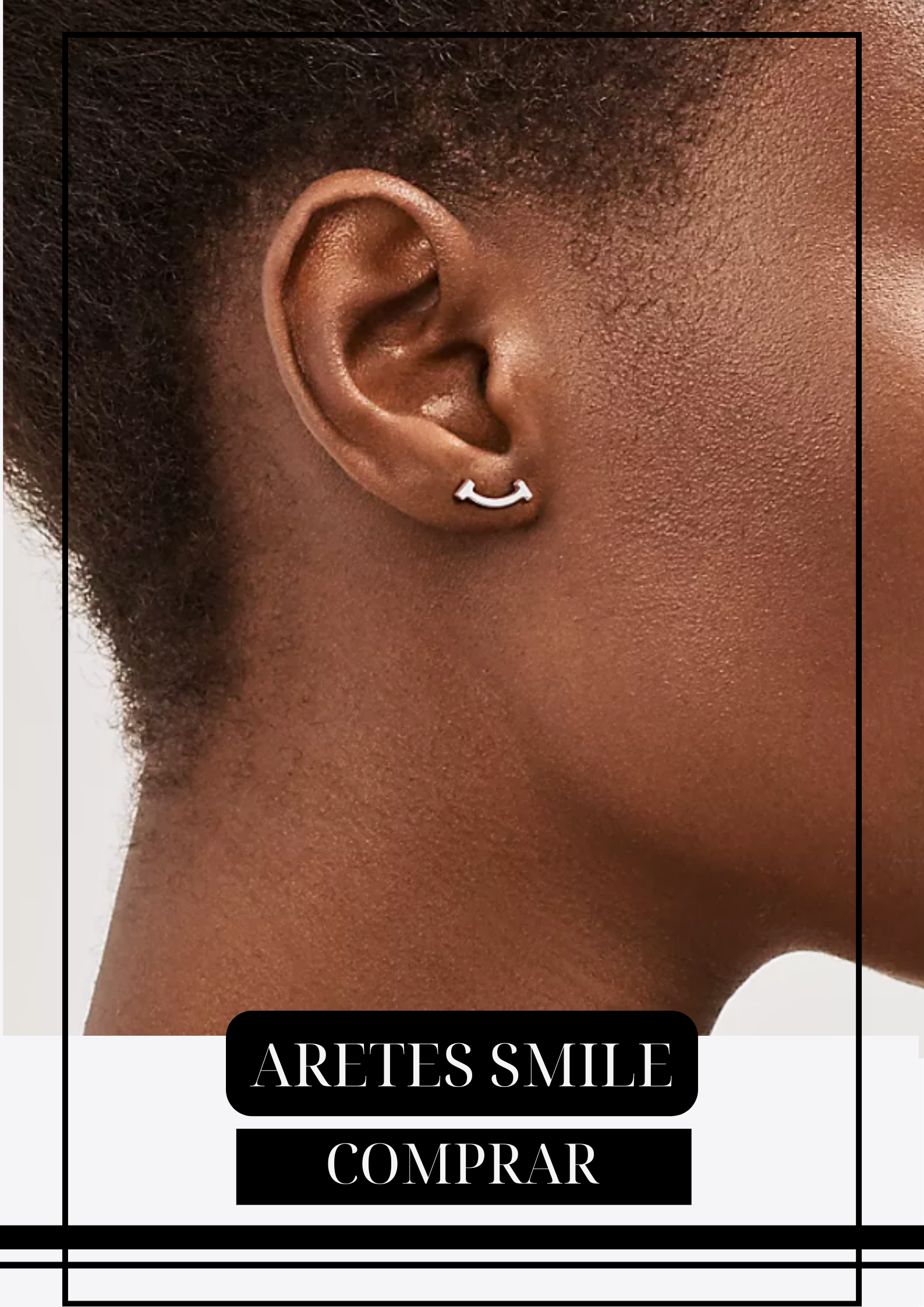 Aretes Mini Smile Silver