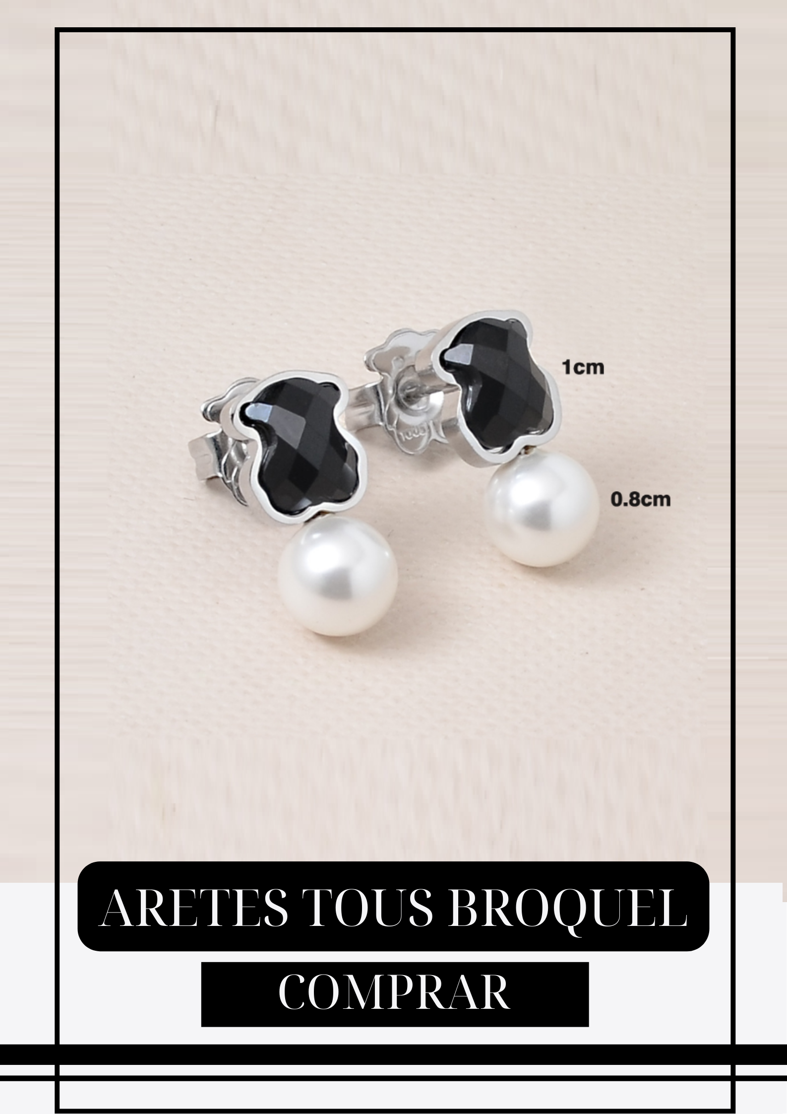Aretes Osito U Rock Silver