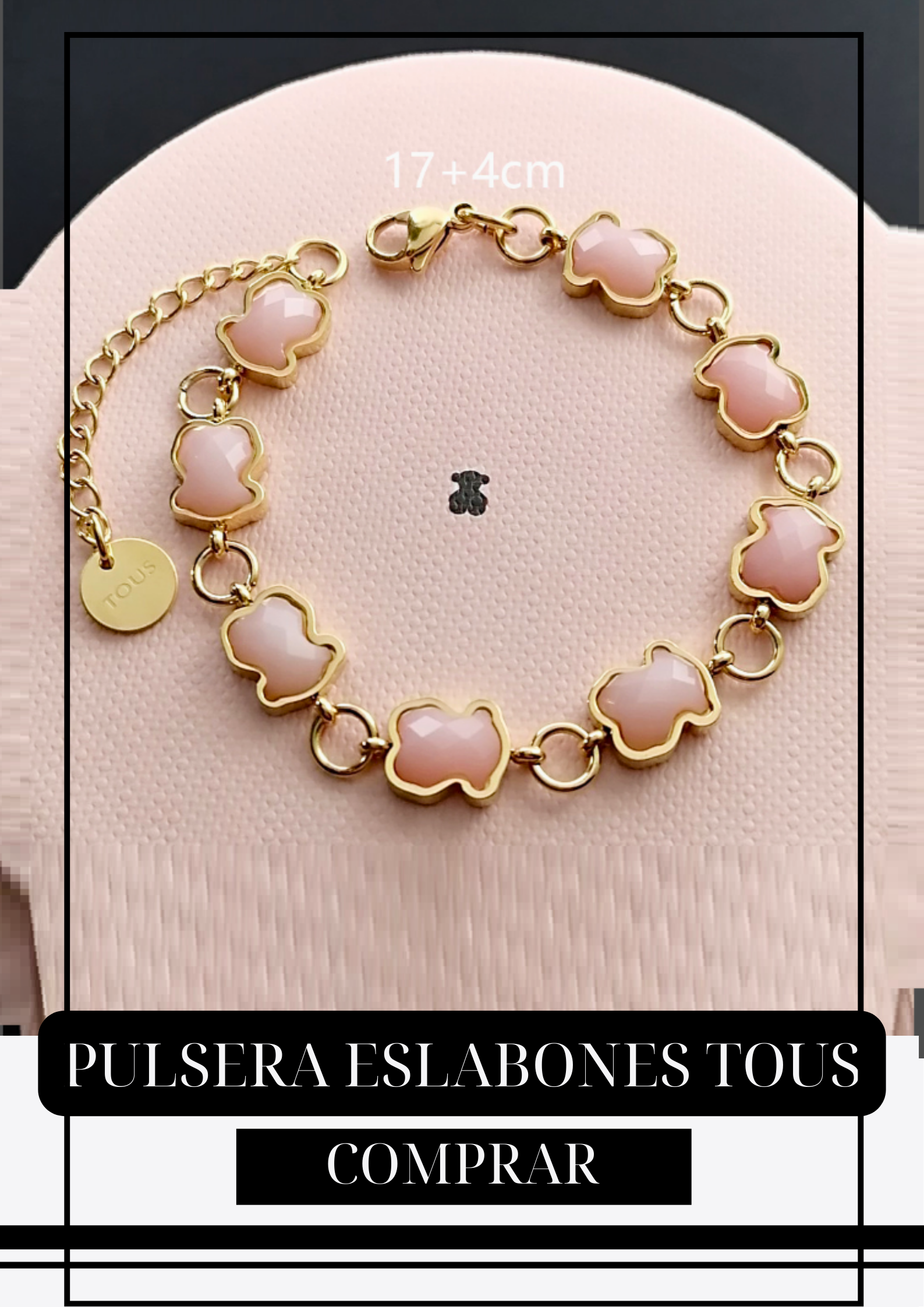 Pulsera Eslabones Pink Gold
