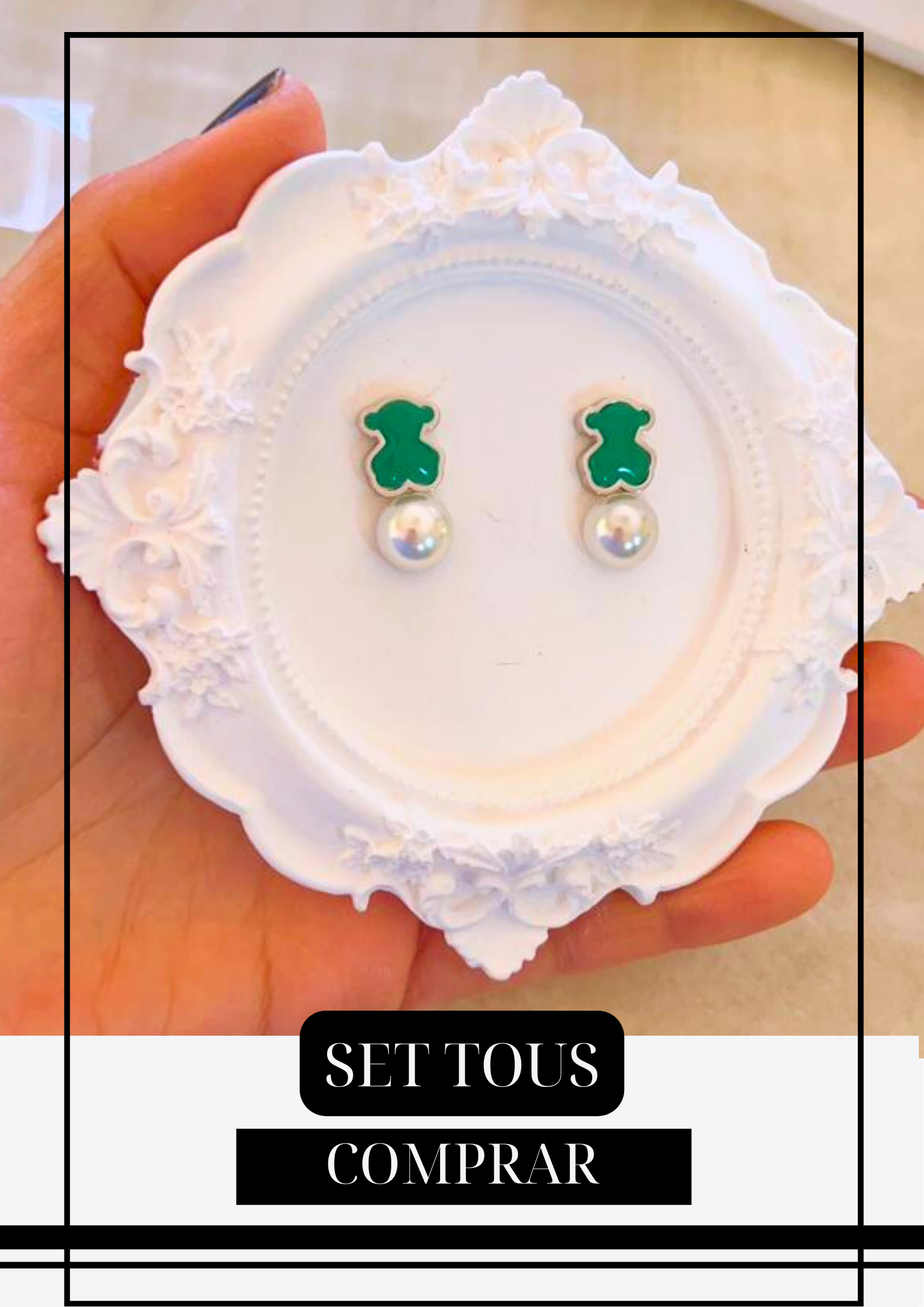 Aretes Ositos Verdes