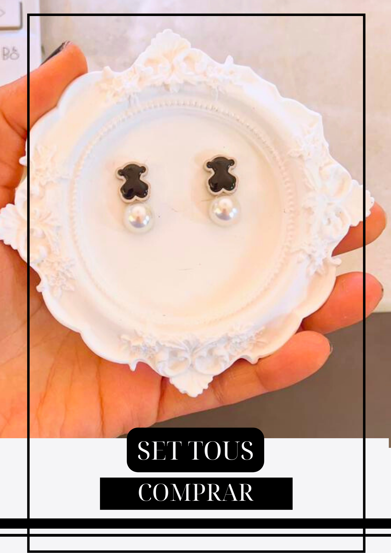 Aretes Ositos Black