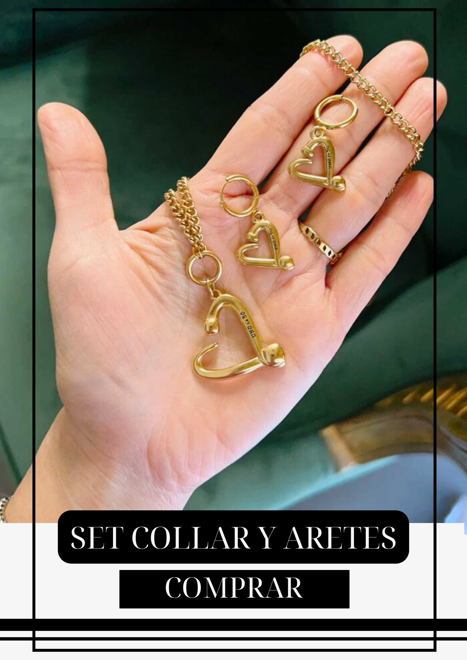 SET CORAZONES GOLD
