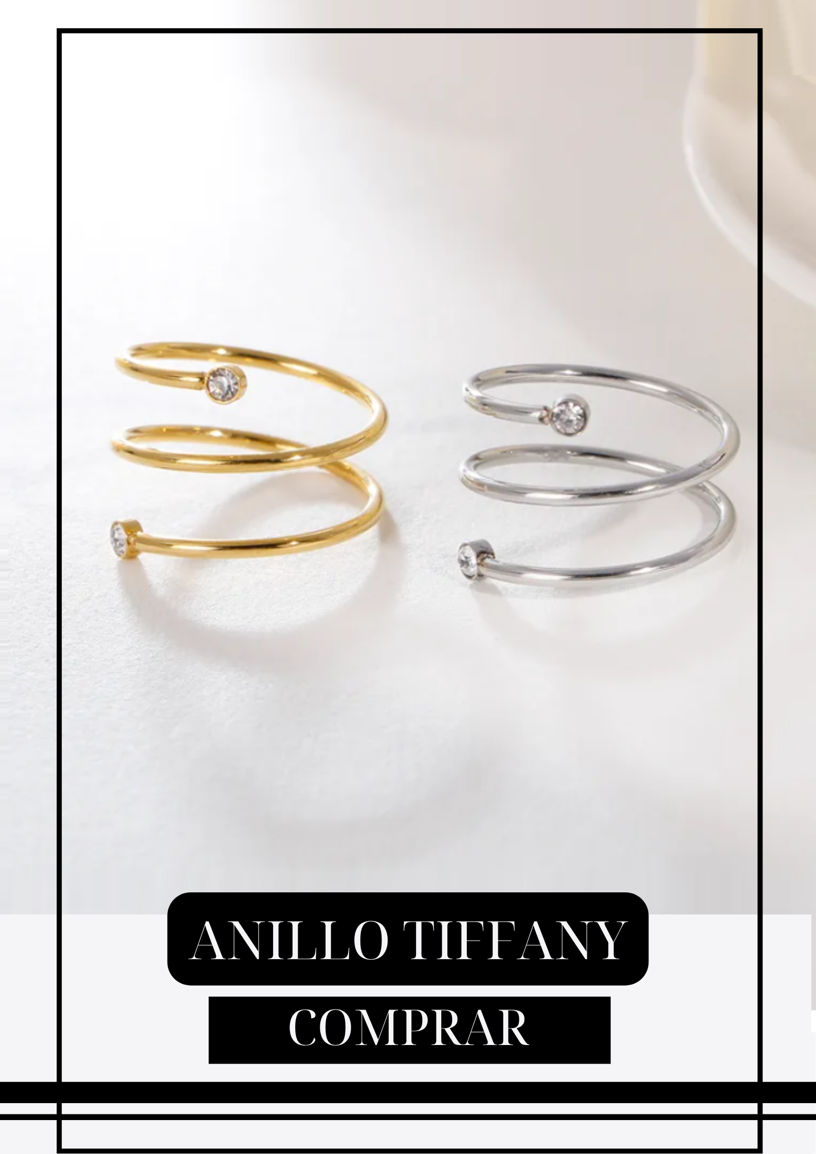 Anillo Circular Tiff Plateado