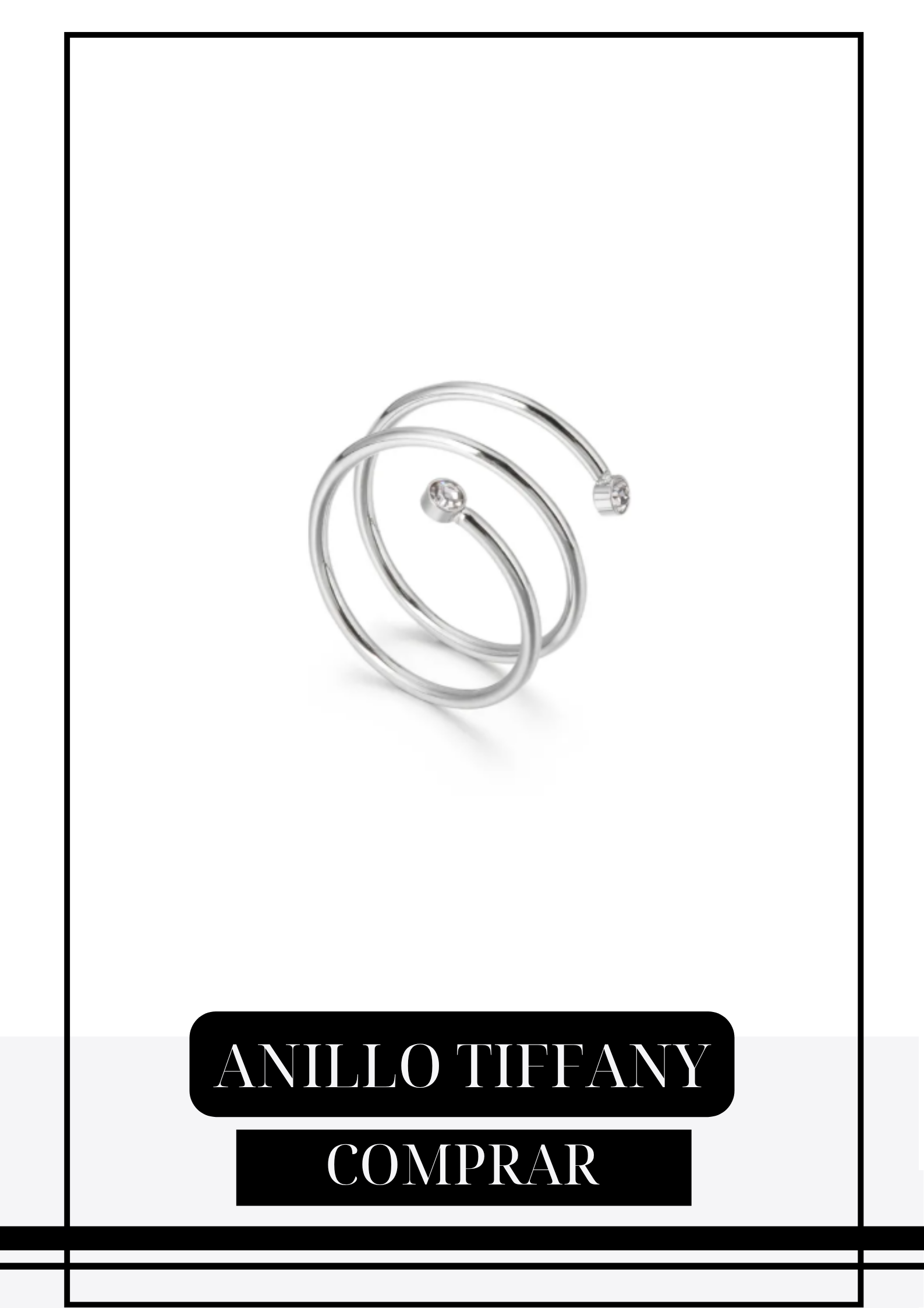 Anillo Circular Tiff Plateado
