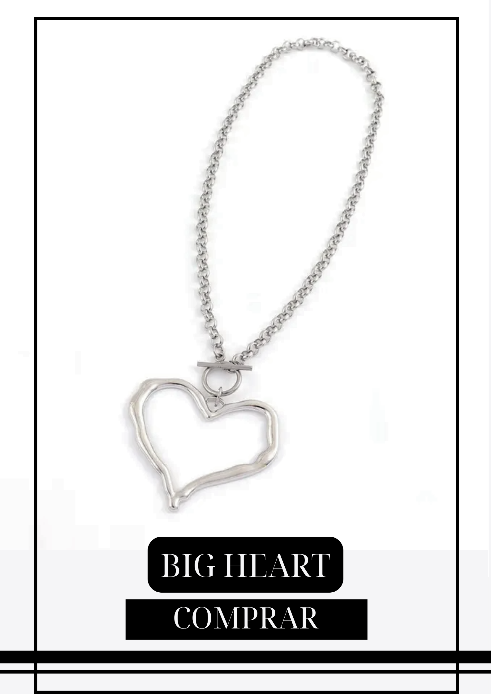 Collar BIG HEART Plateado