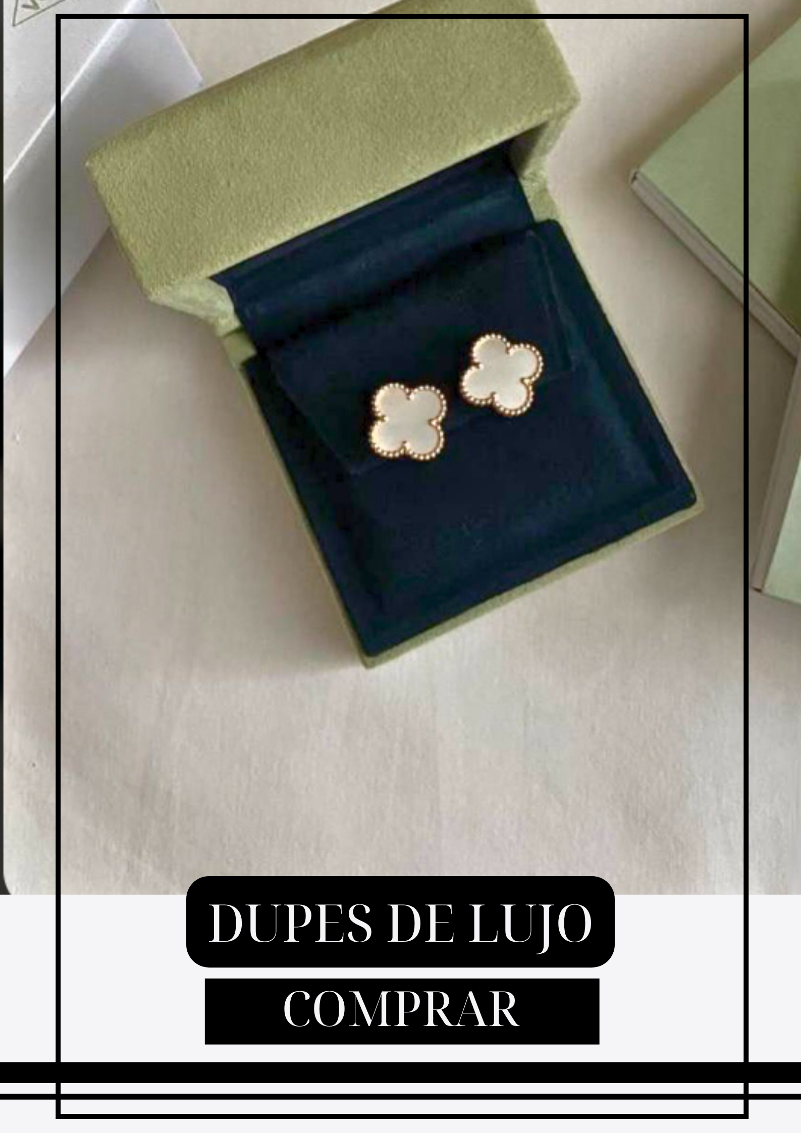 Aretes Tréboles Blancos