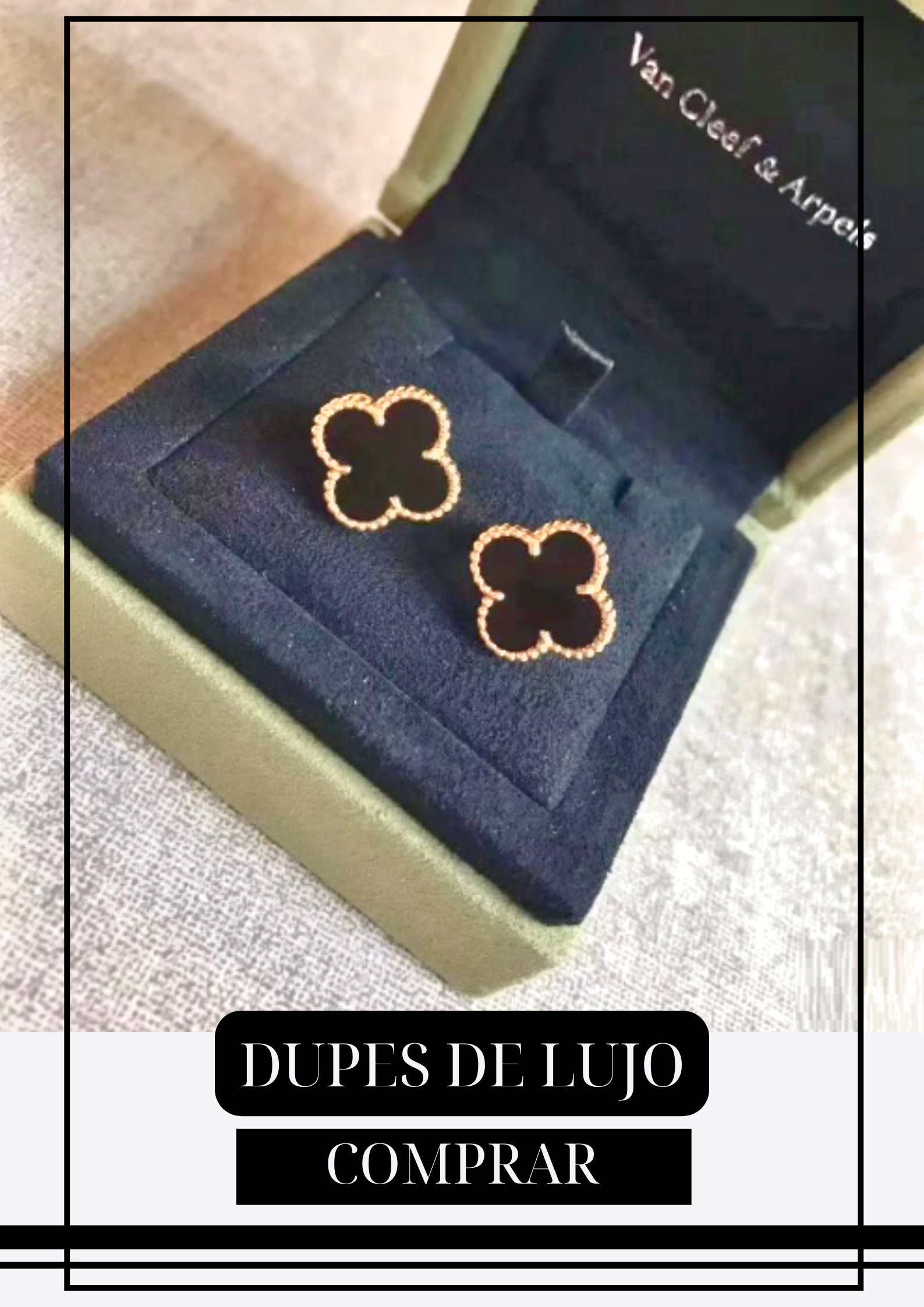 Aretes Tréboles Negros