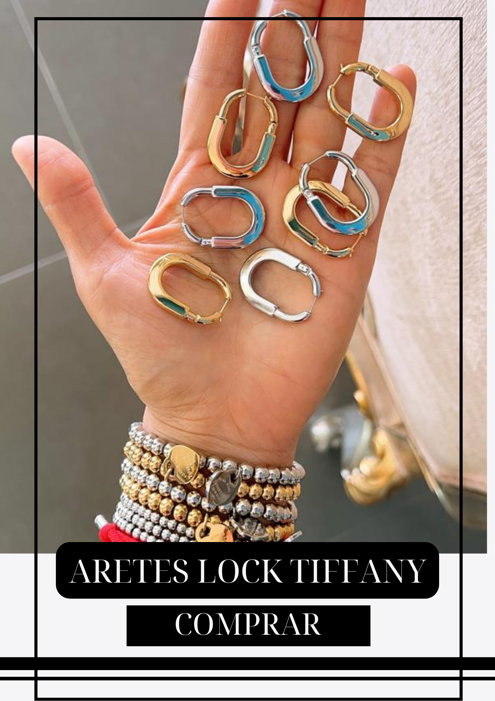 Aretes Lock Dorados