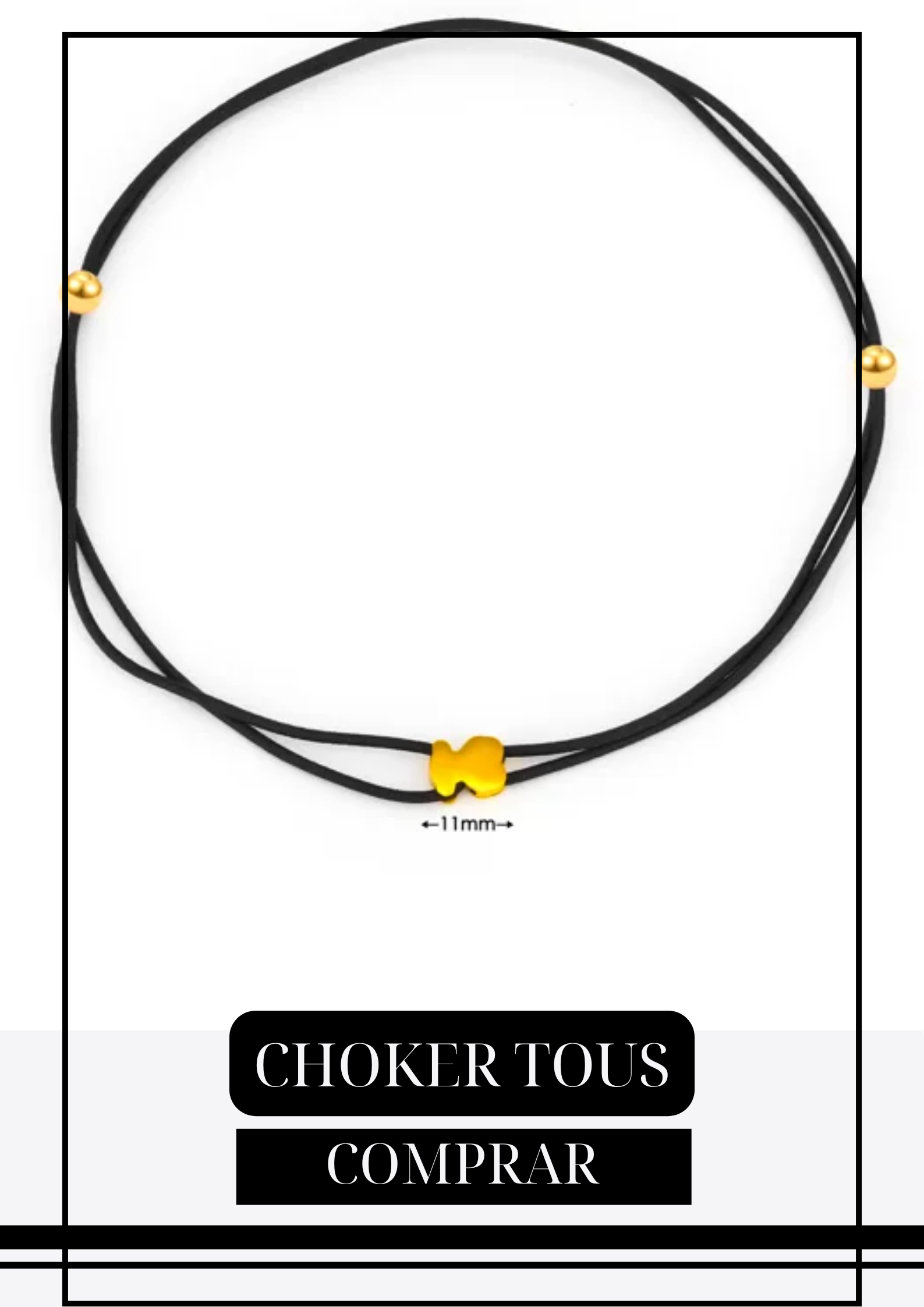 Choker Osito Gold