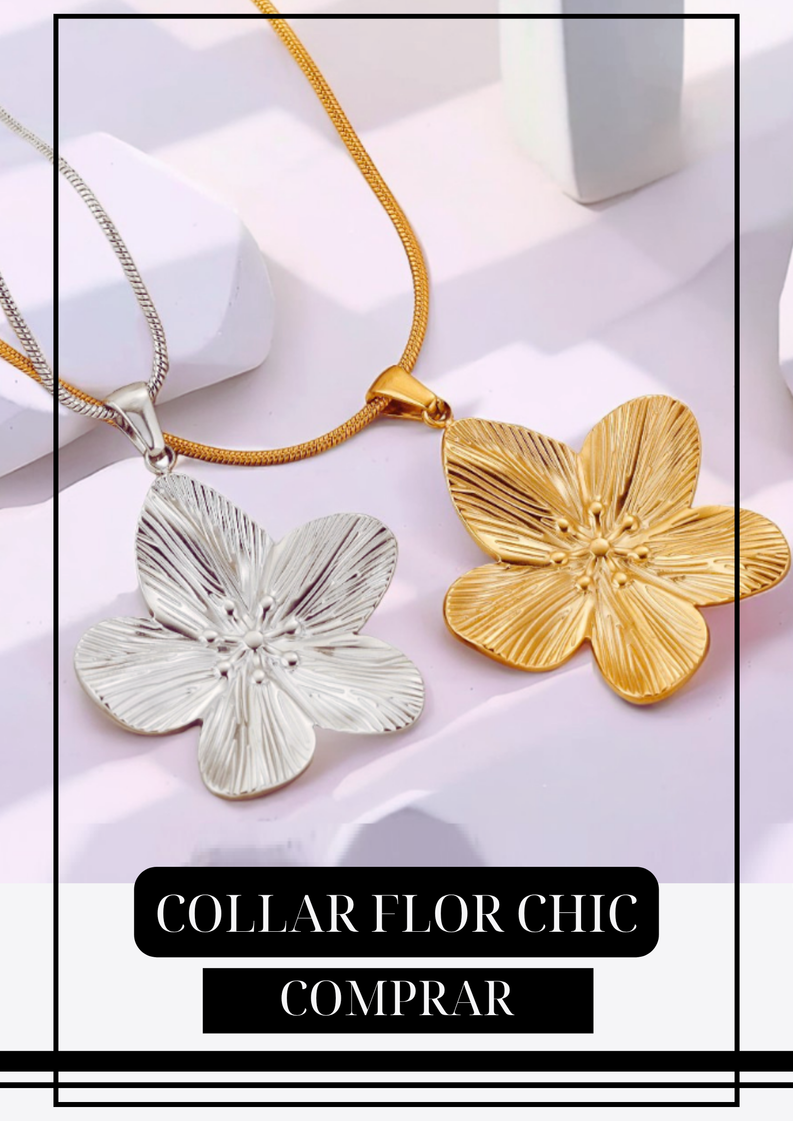 Collar Flor Chic Dorada