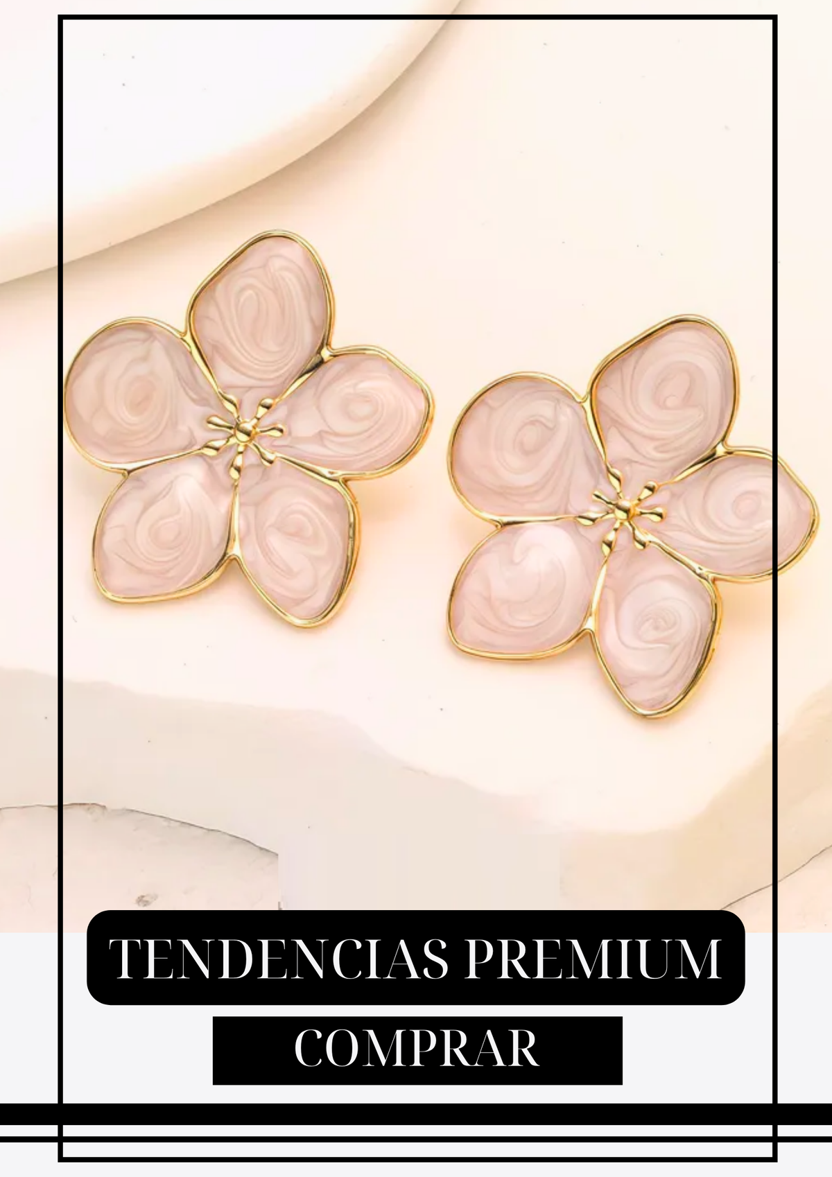 Aretes White Flowers