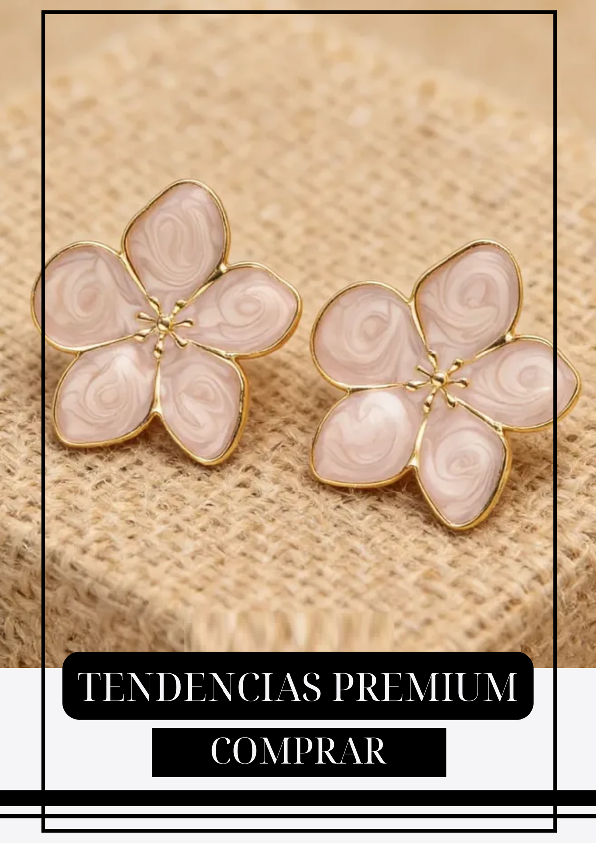 Aretes White Flowers