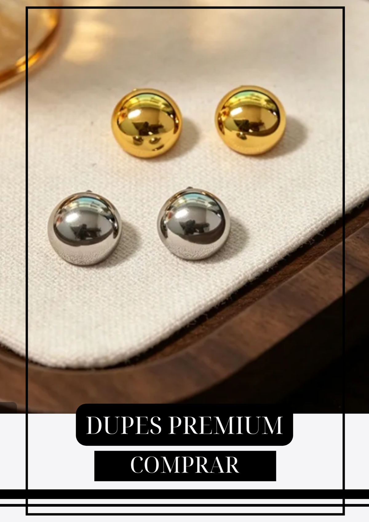 Aretes Media Bold Silver