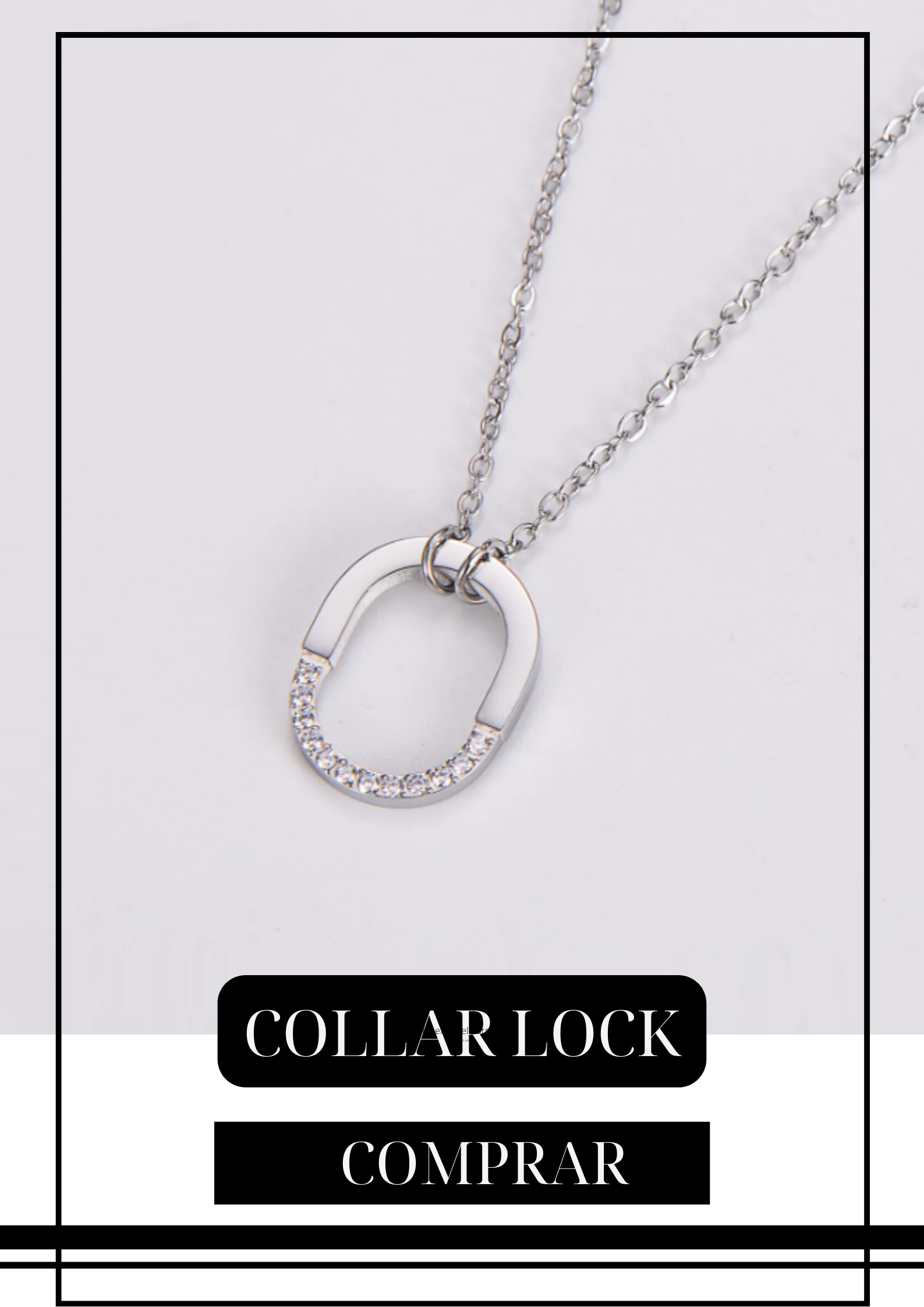 Collar Mini Lock Plateado