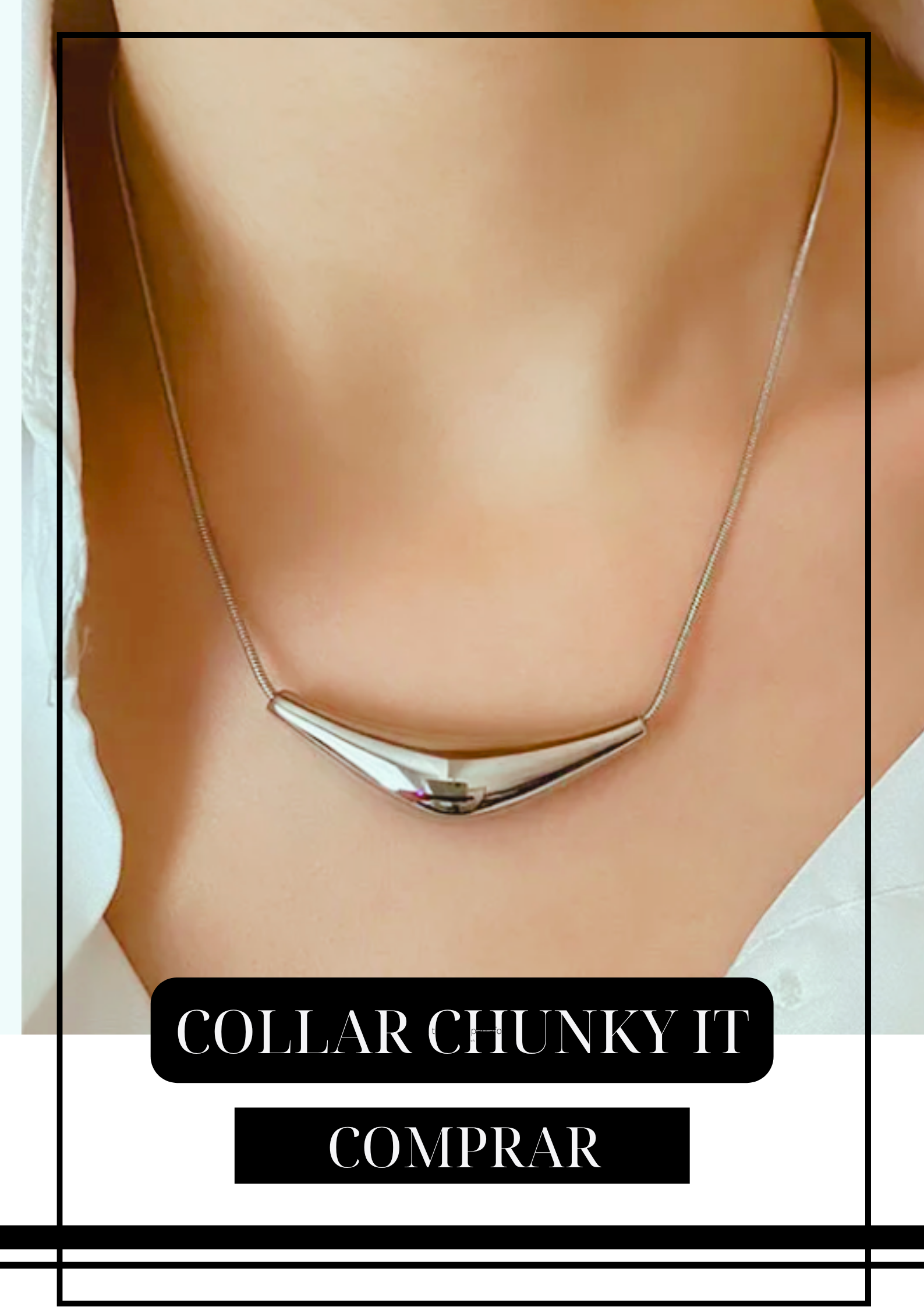 Collar chunky It Plateado