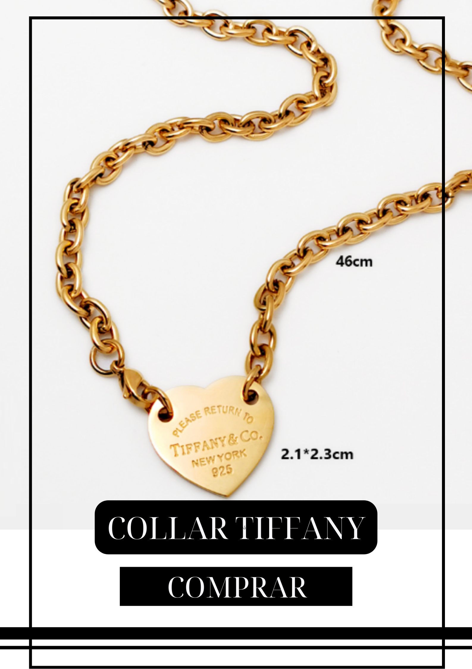 Collar Heart Tiff Dorado