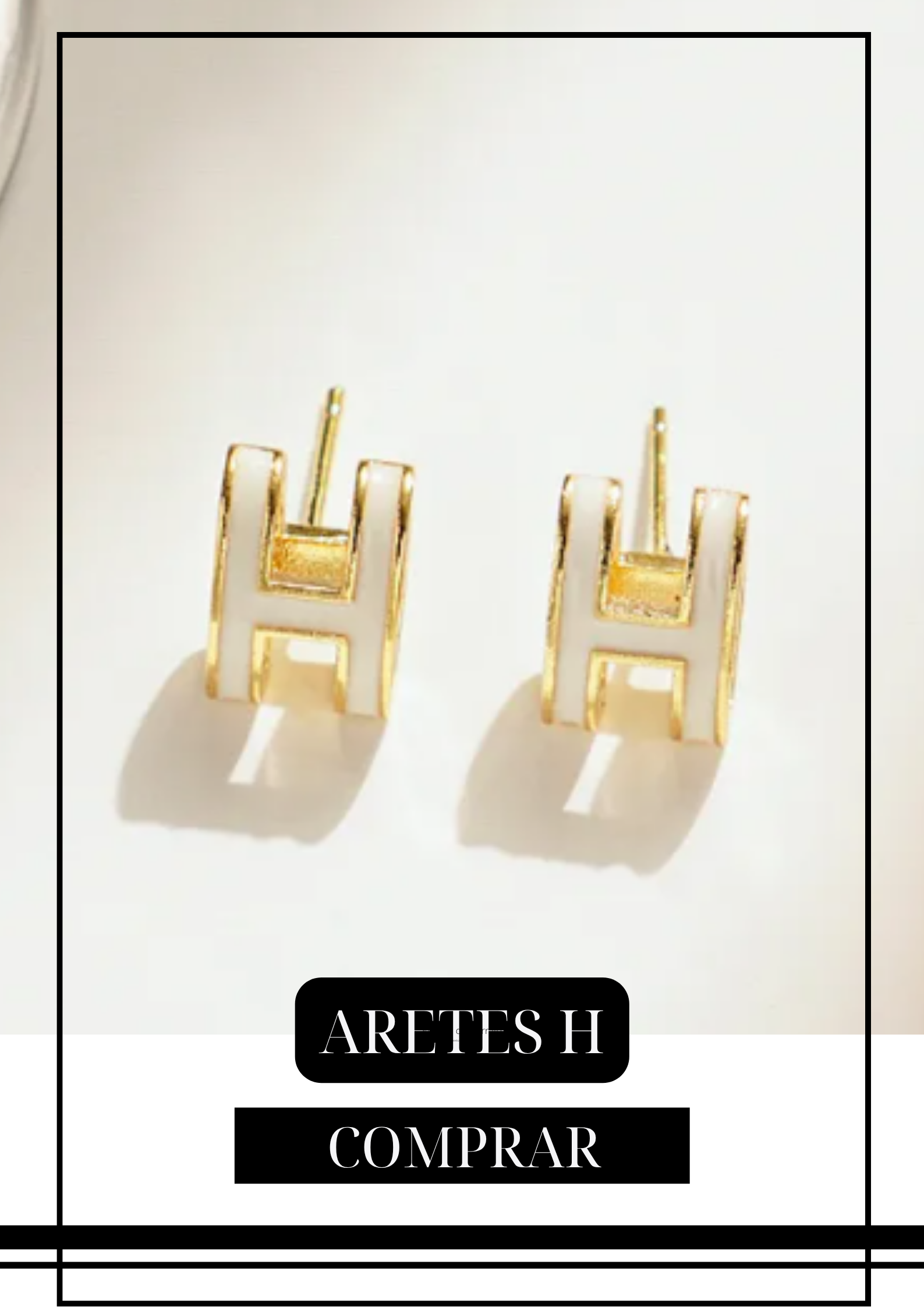 Aretes H Blancos