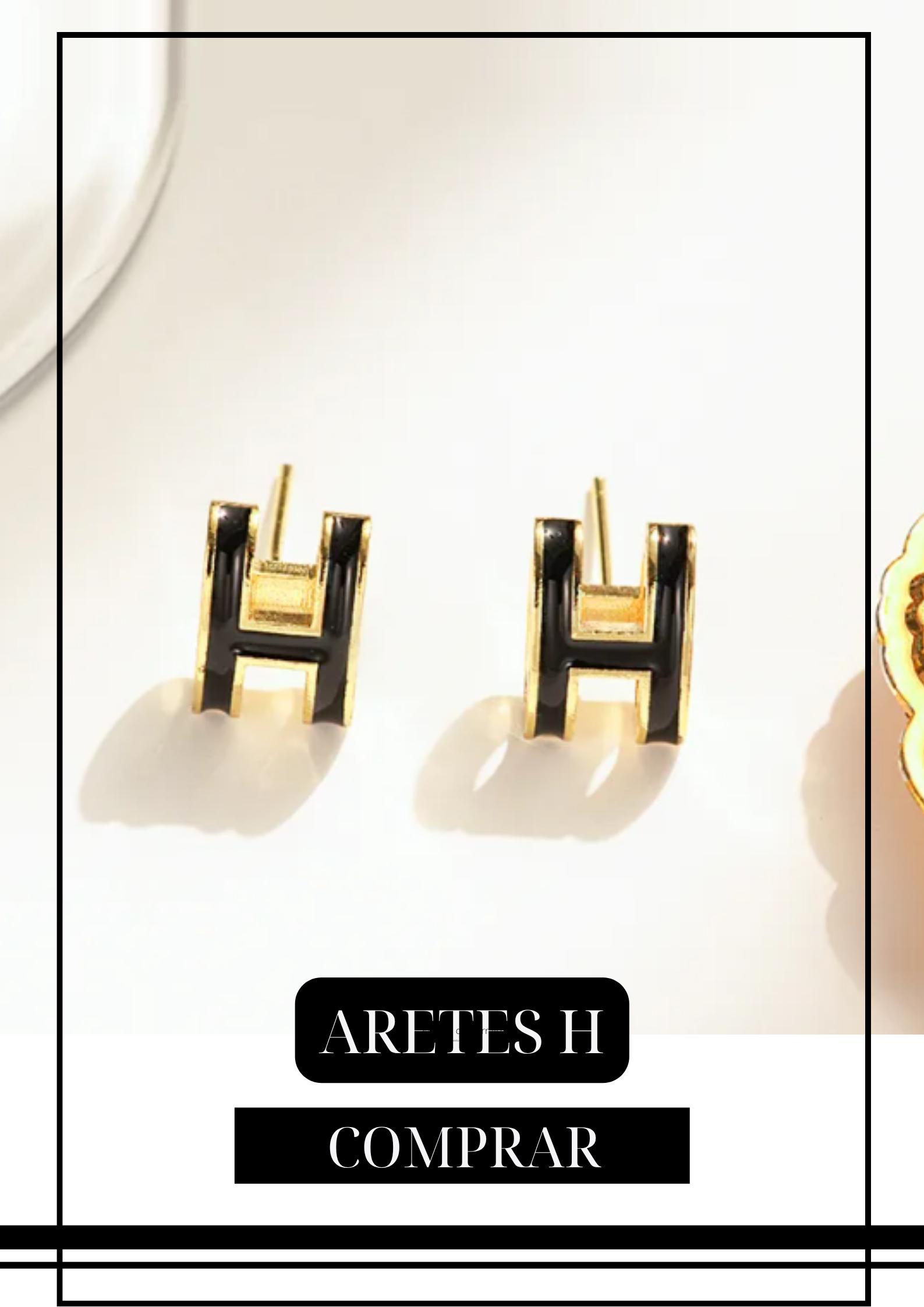 Aretes H Negros