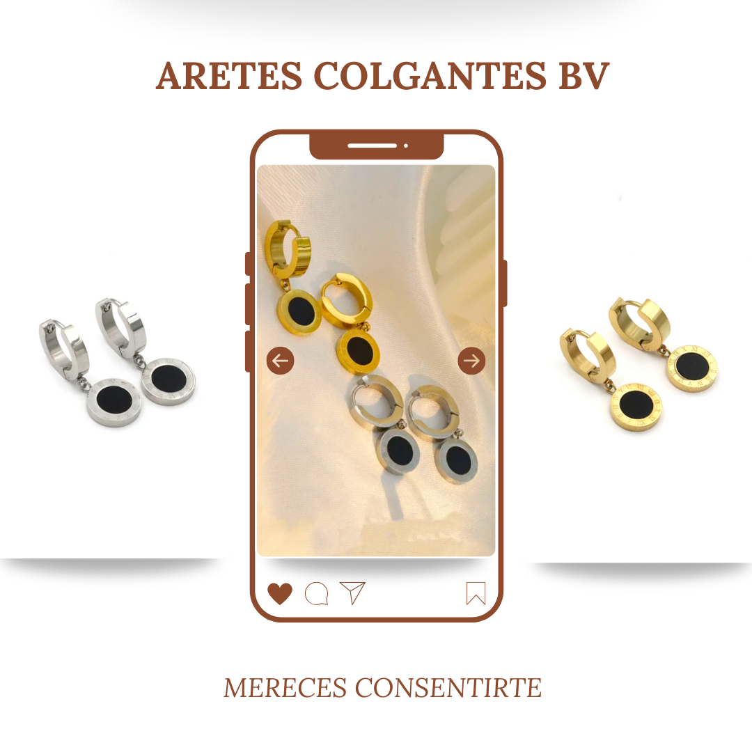 Aretes Colgantes BV Silver