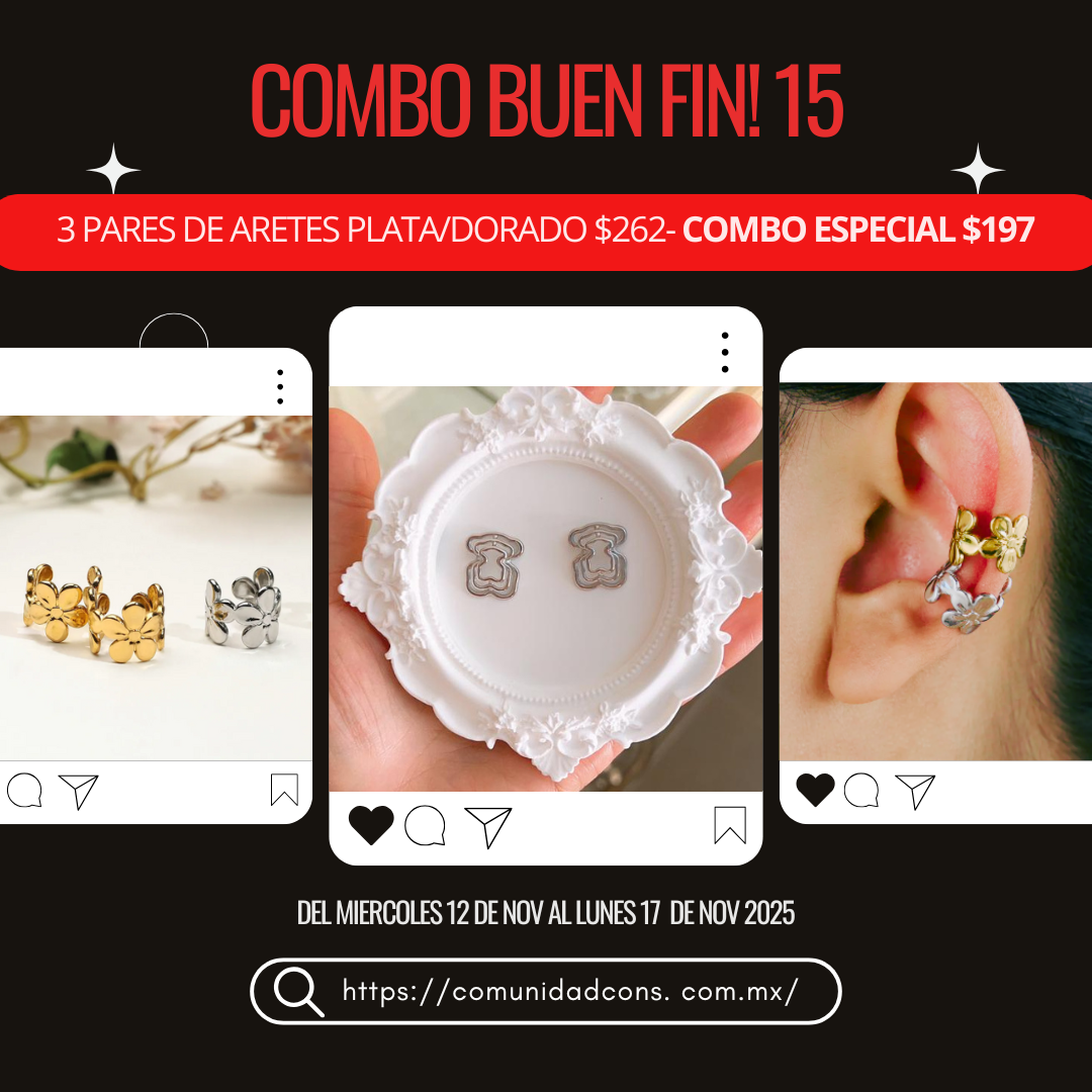 COMBO 15 - ARETES Y EARCUFF