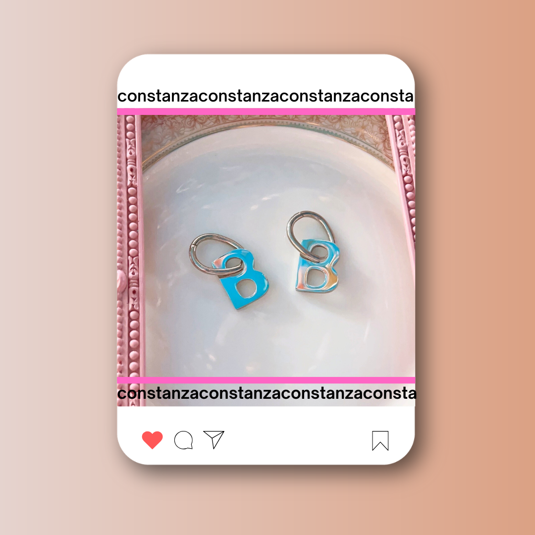 Aretes Trendy B Plateados