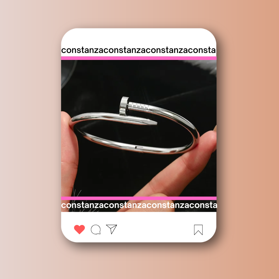 Brazalete clavo Plateado