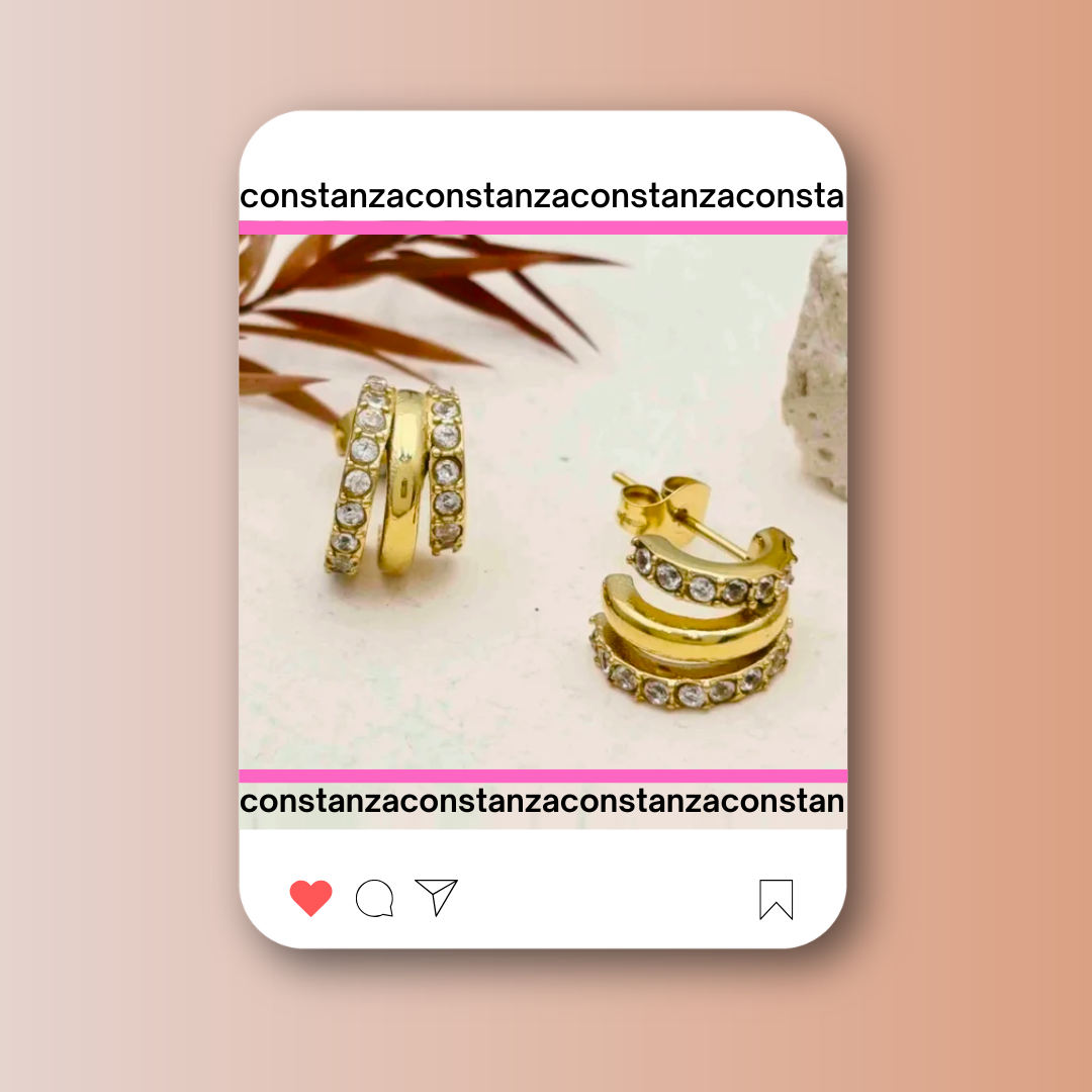 Aretes Triples Trendy