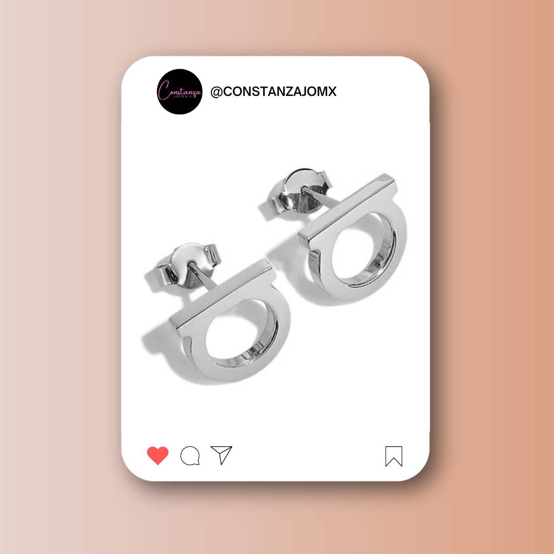 Aretes Ferra Plateados