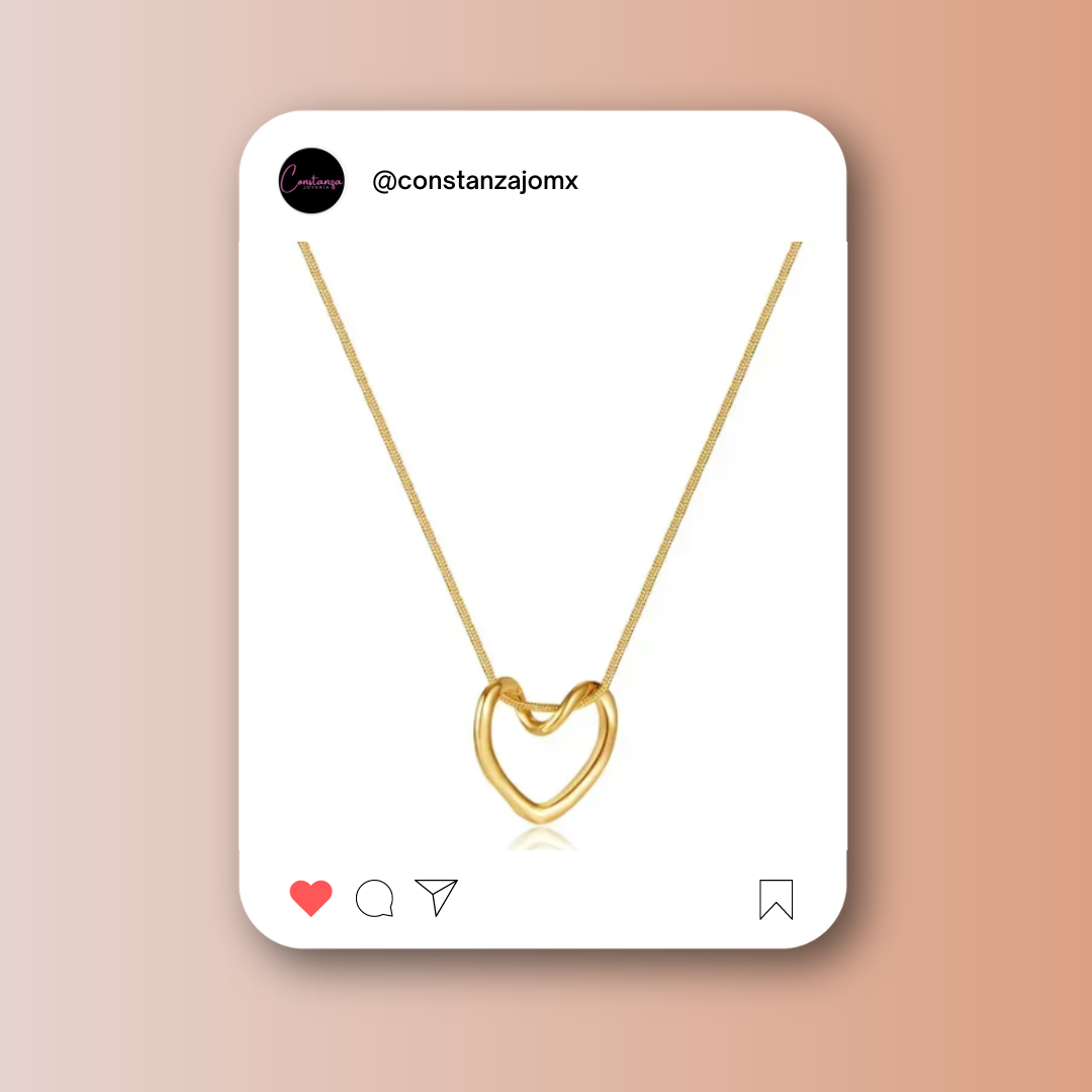 Collar Minimalista Golden Heart