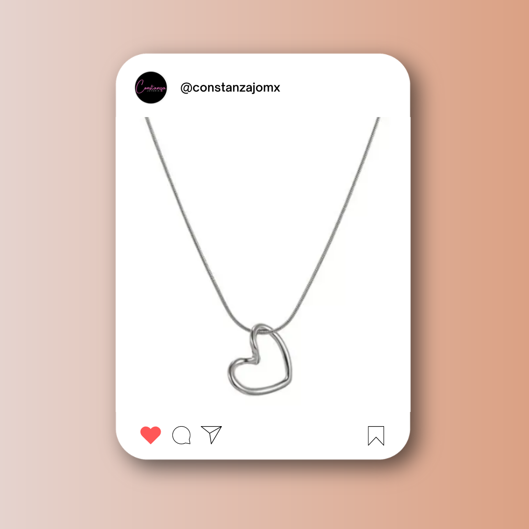 Collar Minimalista Silver Heart