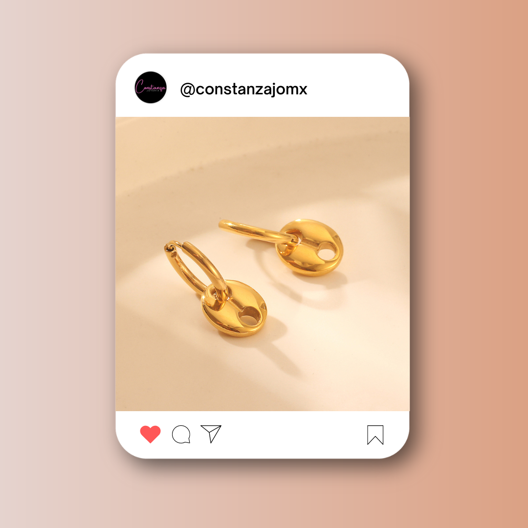 Aretes Dije CD Dorados